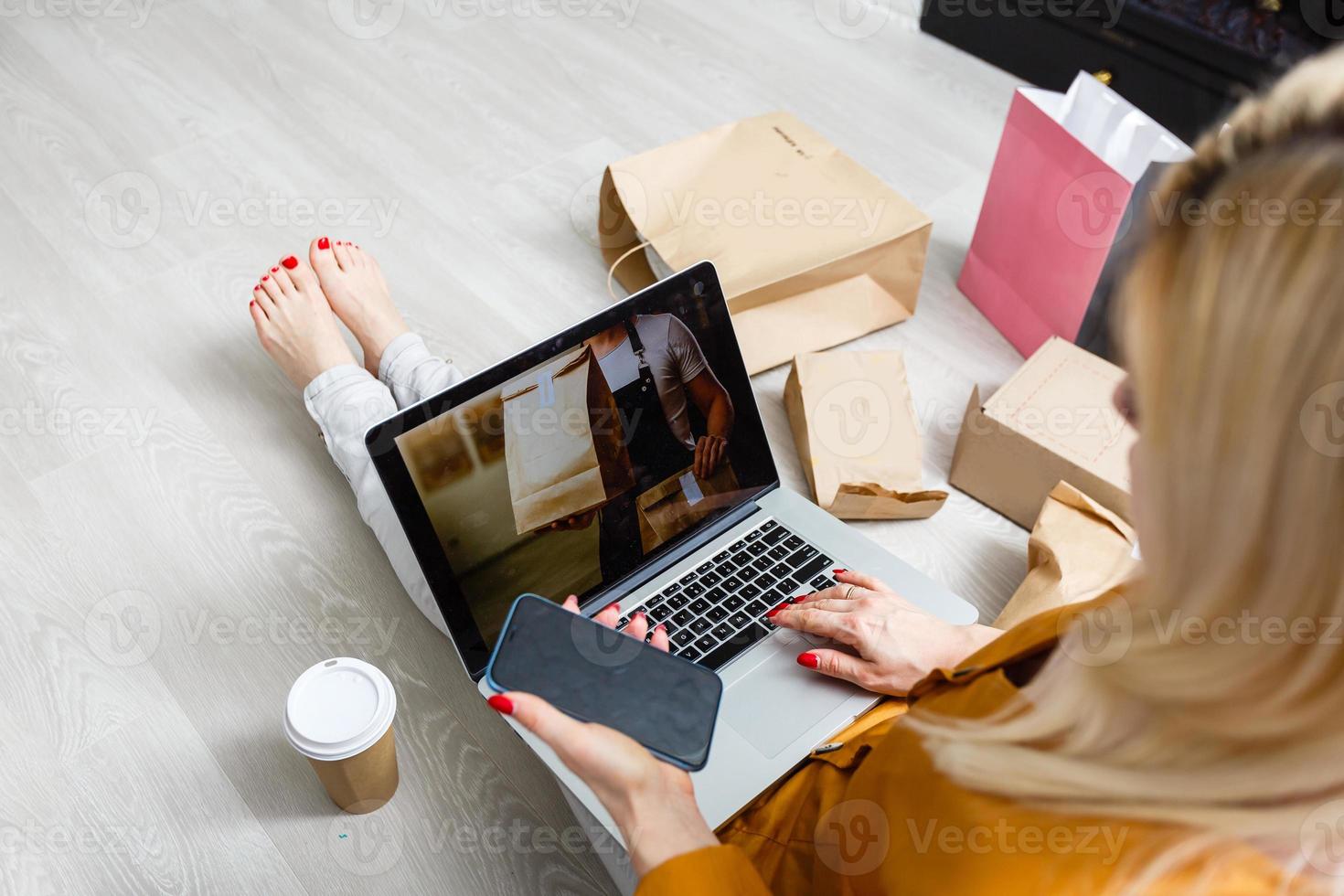 cibo prodotti ordine in linea consegna concetto foto