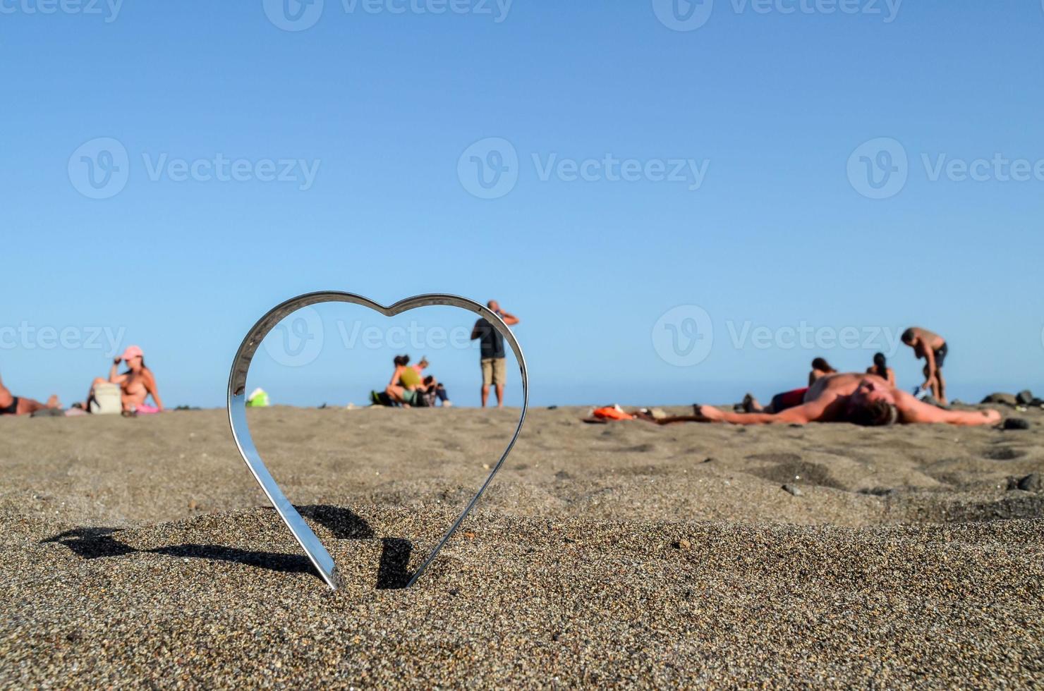 cuore nella sabbia foto