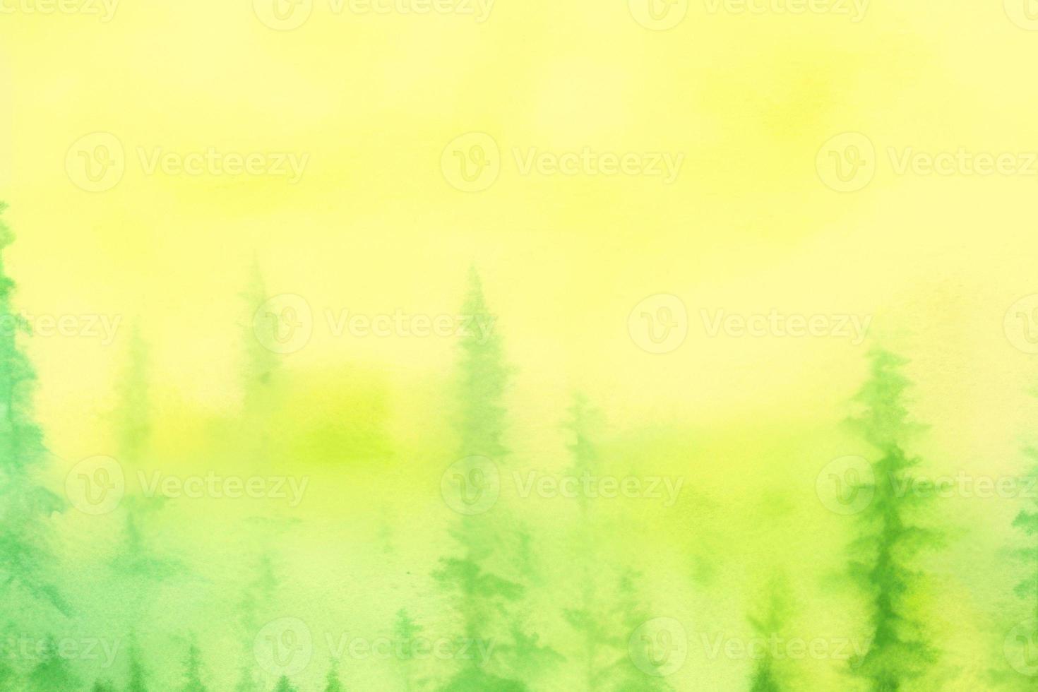 leggero verde acquerello la pittura, giallo e verde dipinto sfondo foto