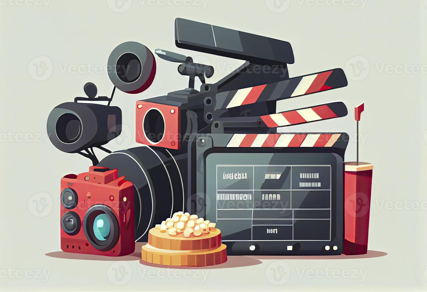 video o film produzione concetto. idea di tiro film foto