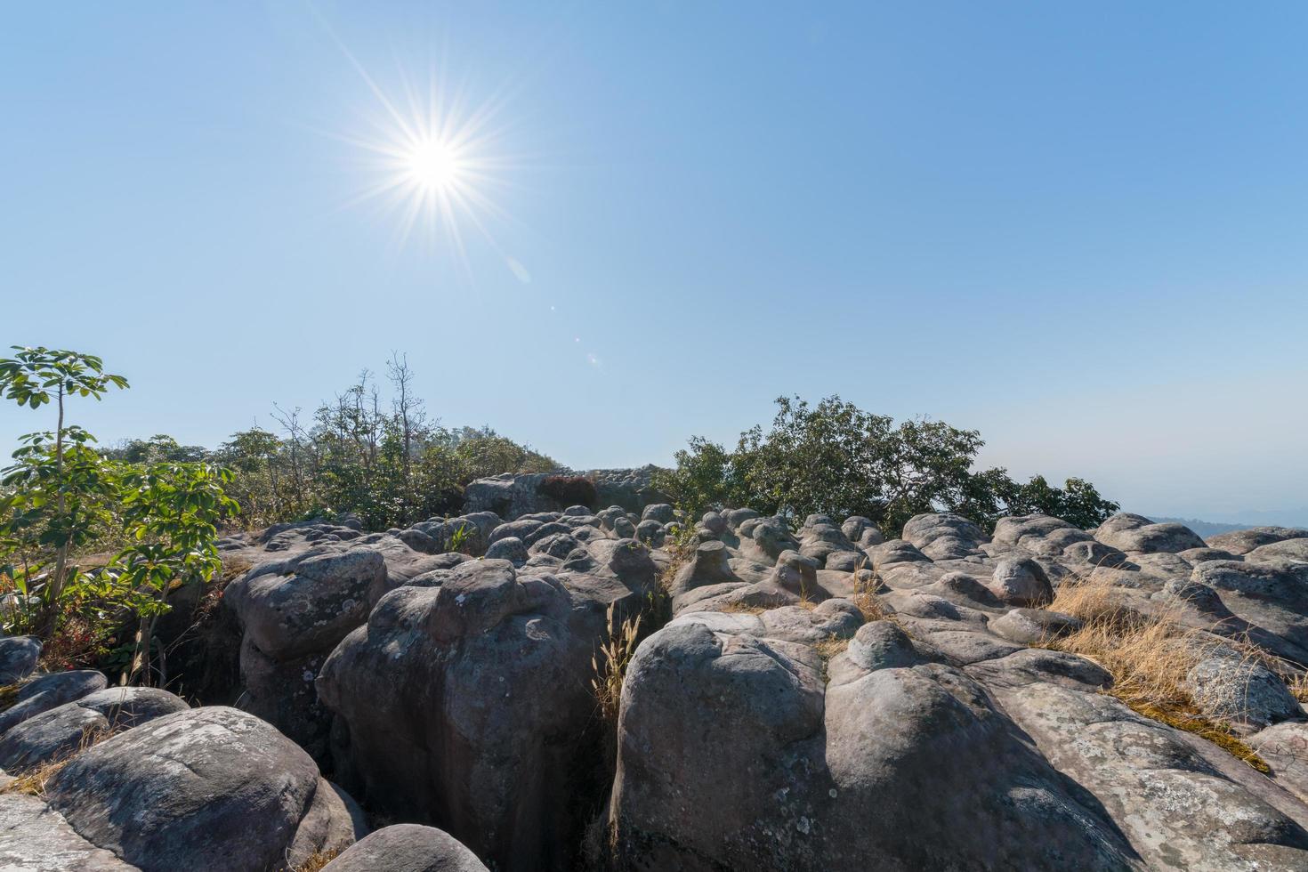 Visualizza punto a lan hin pom a phu hin rong kla nazionale parco foto