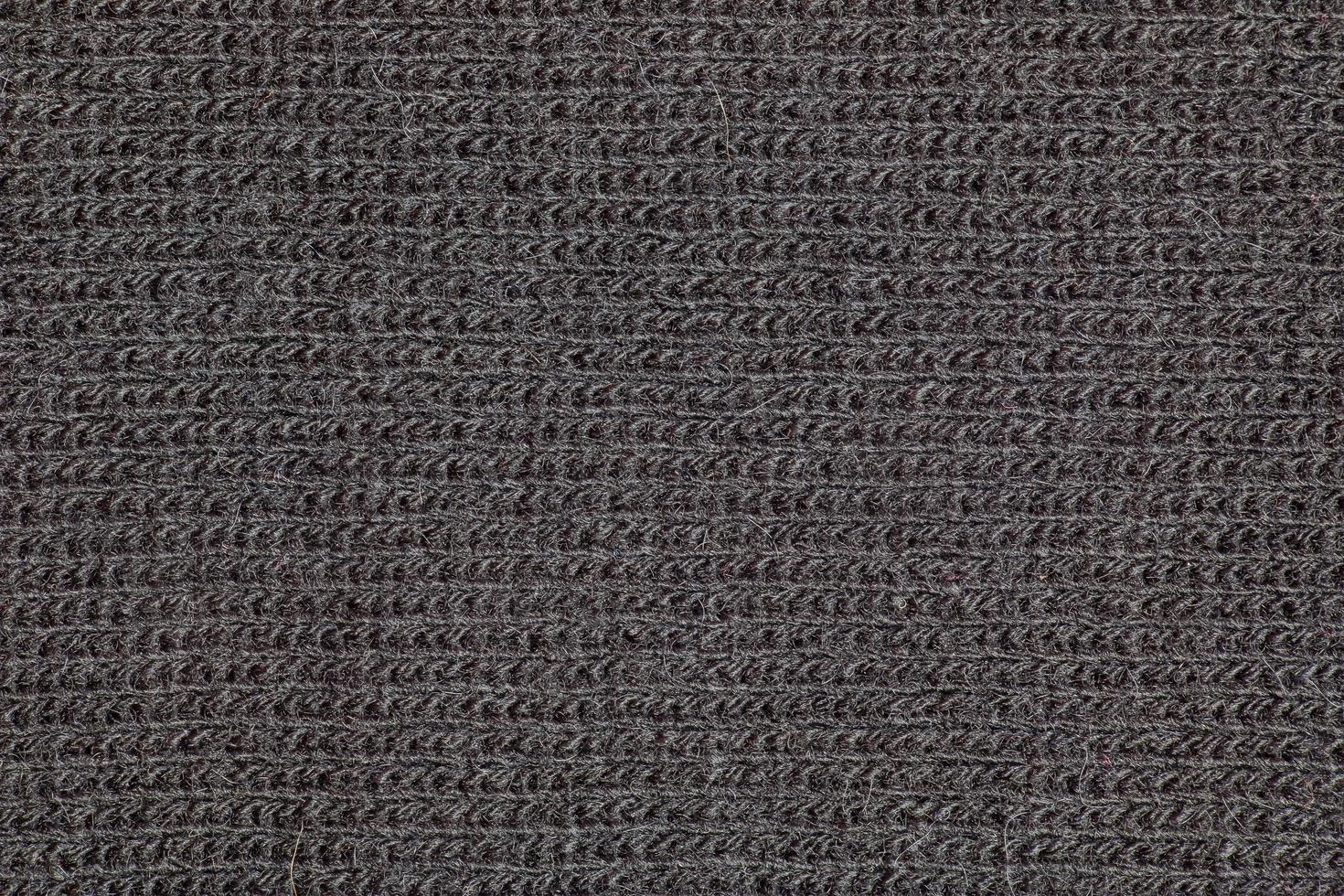 nero a maglia tessuto struttura. astratto moderno maglia struttura nero colore. buio a maglia sfondo foto