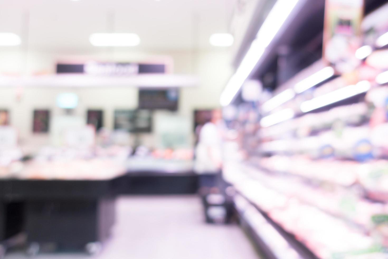 interno supermercato defocused astratto per lo sfondo foto