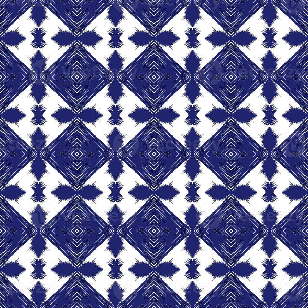 ikat geometrico folclore ornamento, tribale etnico struttura. senza soluzione di continuità a strisce modello nel azteco stile, figura tribale ricamo, scandinavo, ikat modello foto