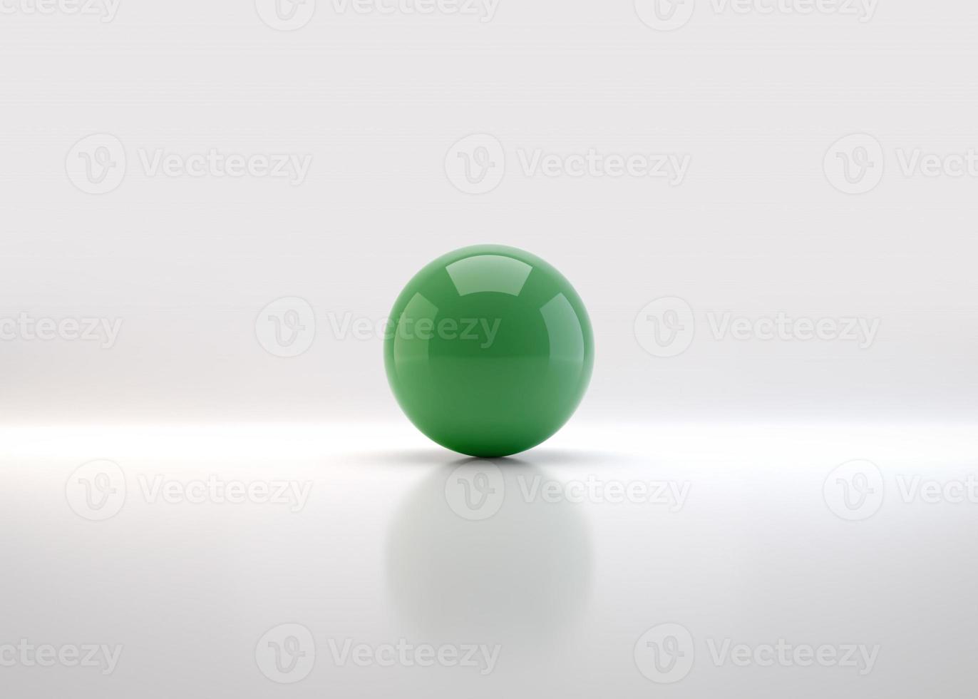 verde sfera con ombra. sfera. 3d rendere foto