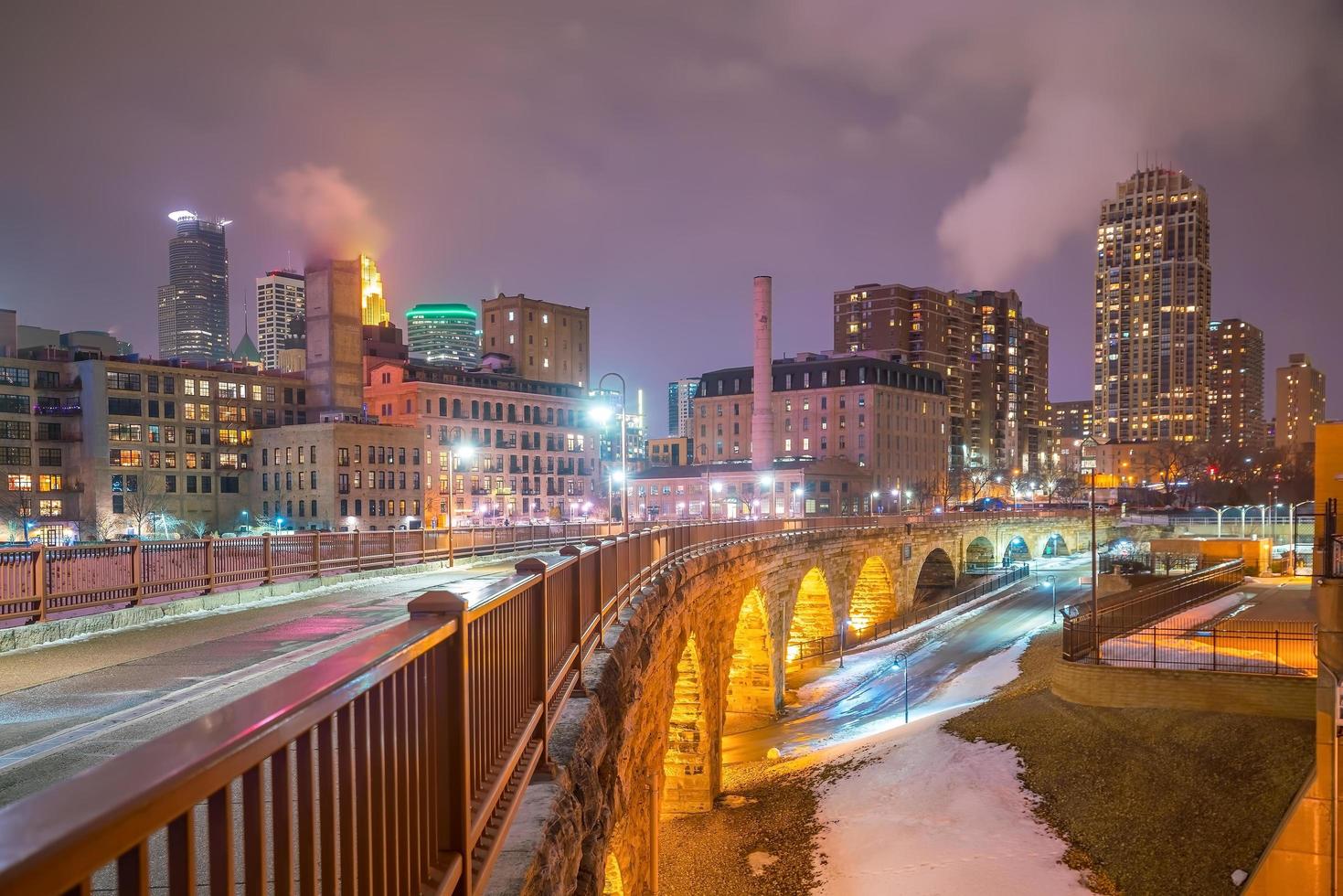 Minneapolis city skyline del centro usa foto