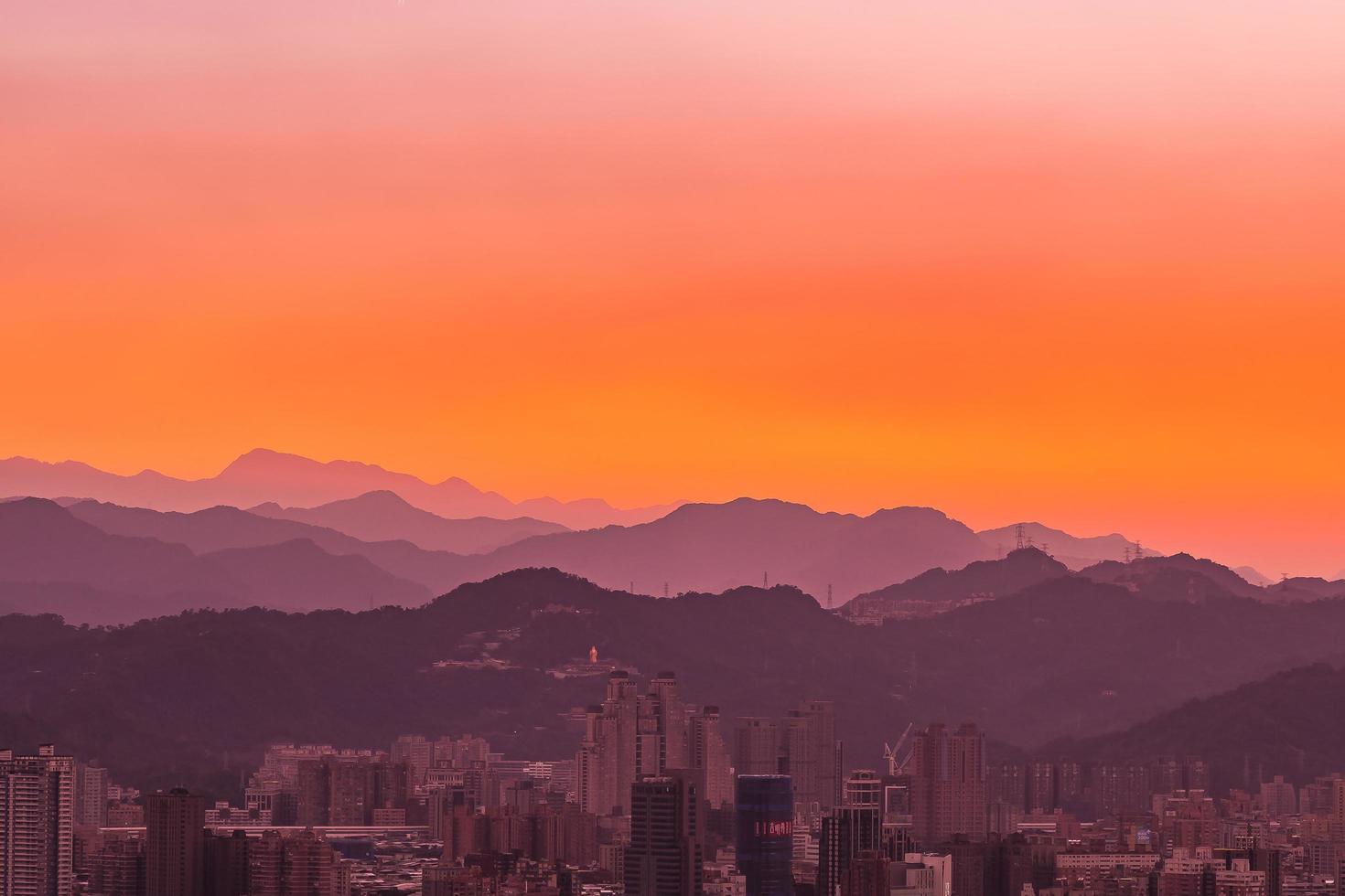 vista della città di taipei a taiwan foto