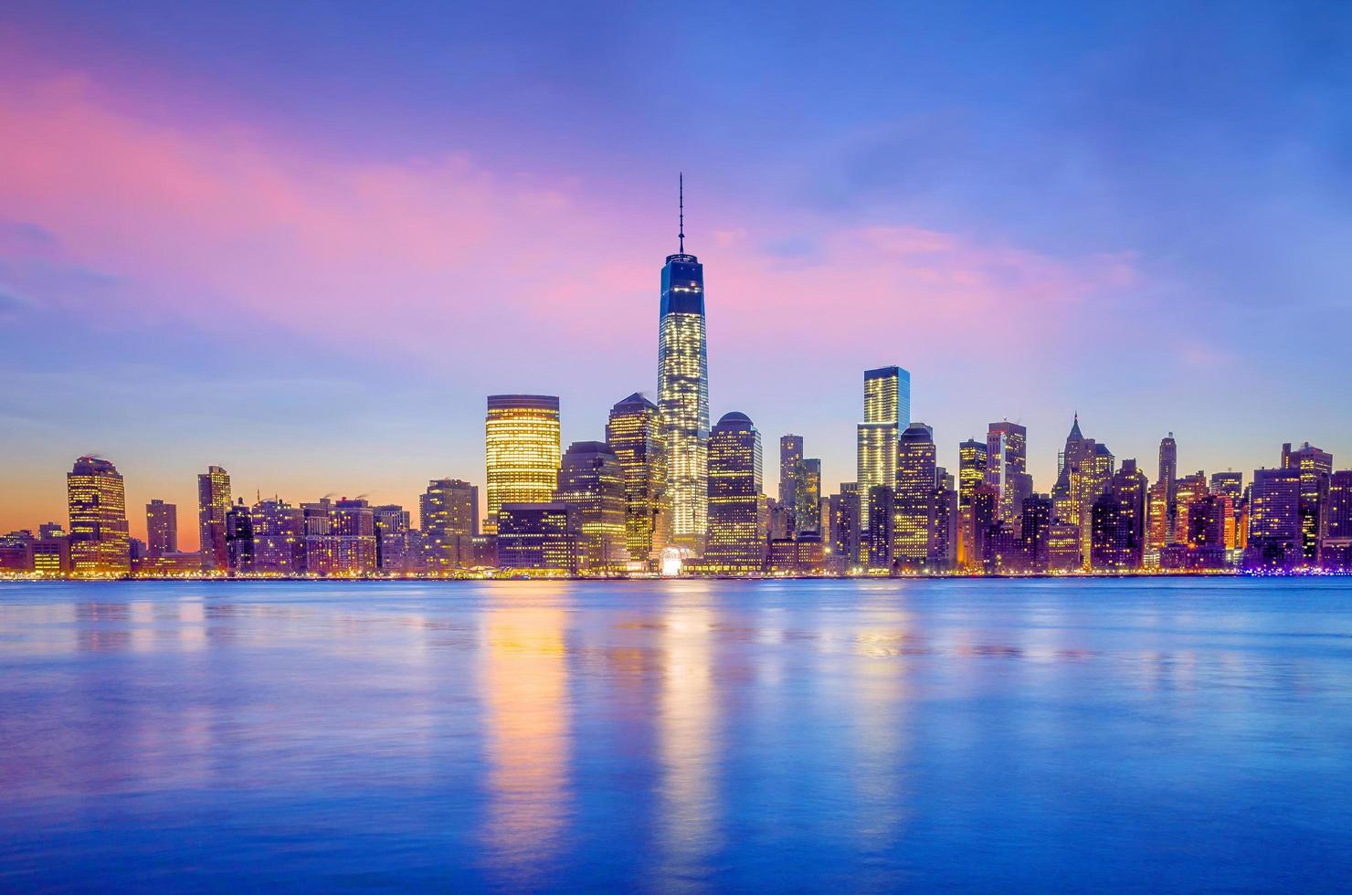 skyline di manhattan negli stati uniti foto