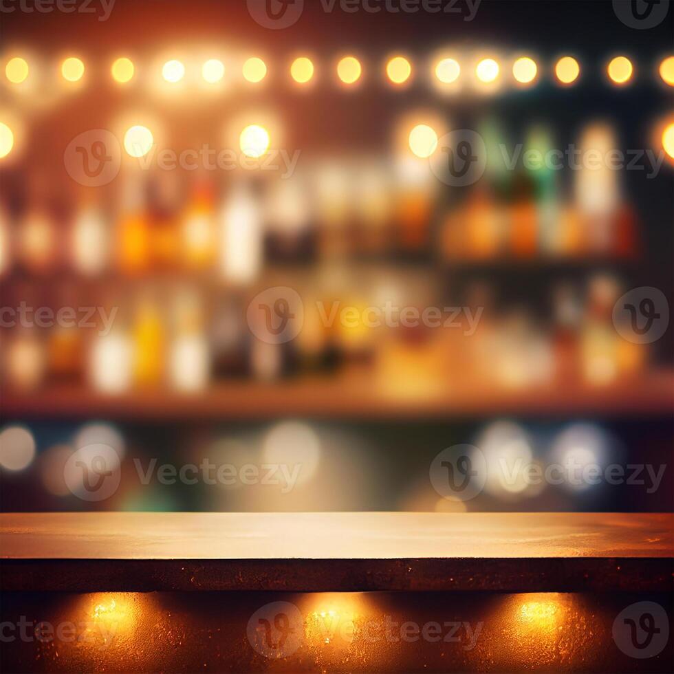 birra ristorante sbarra, bar tavolo, sfocato sfondo - ai generato Immagine foto