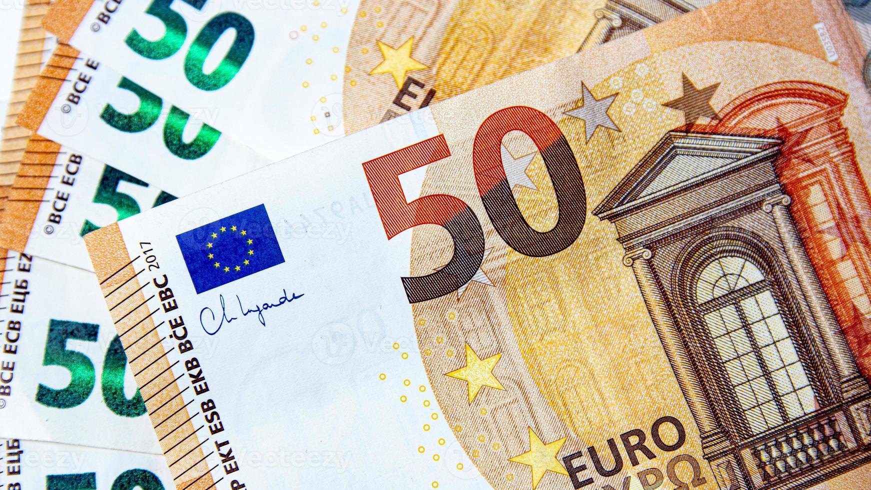 Euro banconota i soldi euro, moneta di il europeo unione, 50 euro foto