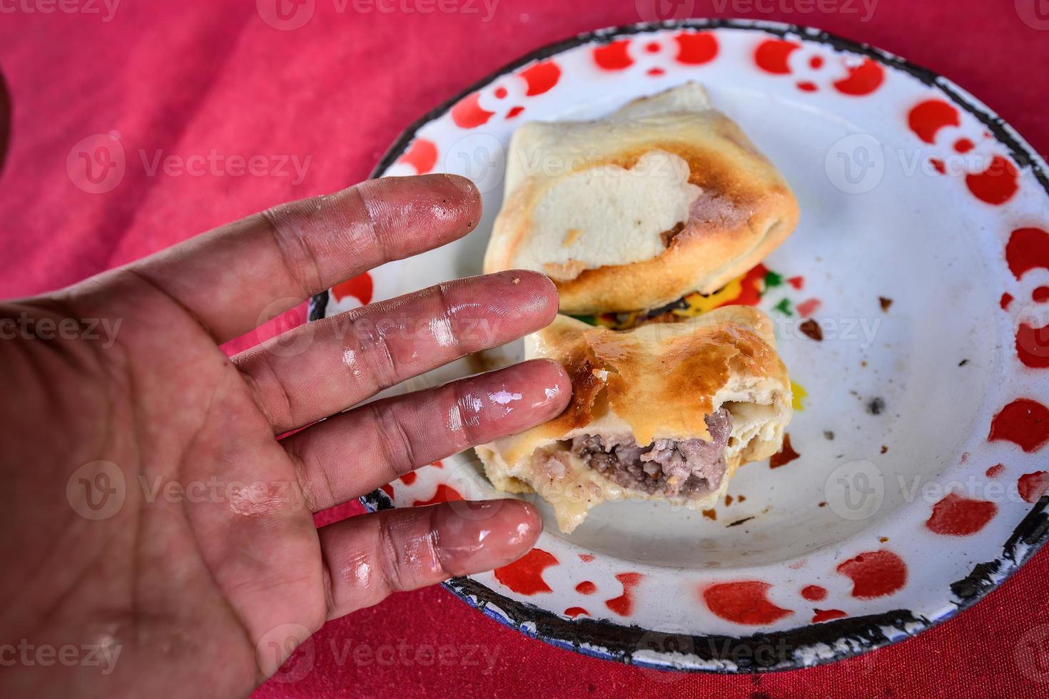 montone al forno panini nel Kashgar, xinjiang foto