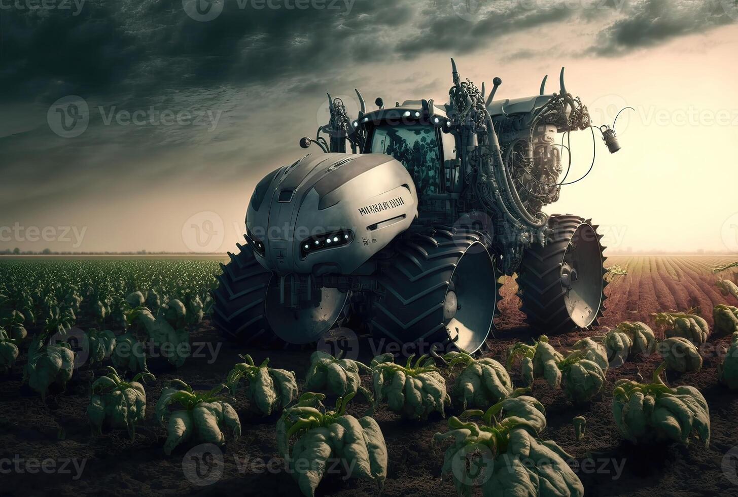 ai generato agricoltura tecnologia per automatizzato robotica agricoltori. foto