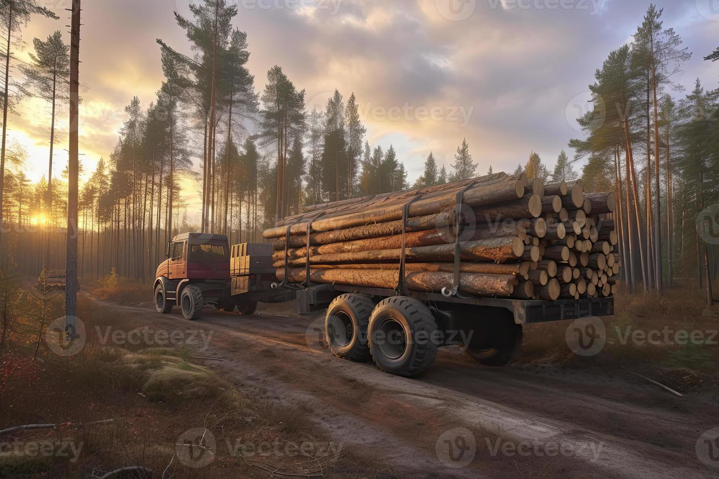 foresta industria legname legna raccolta Finlandia foto