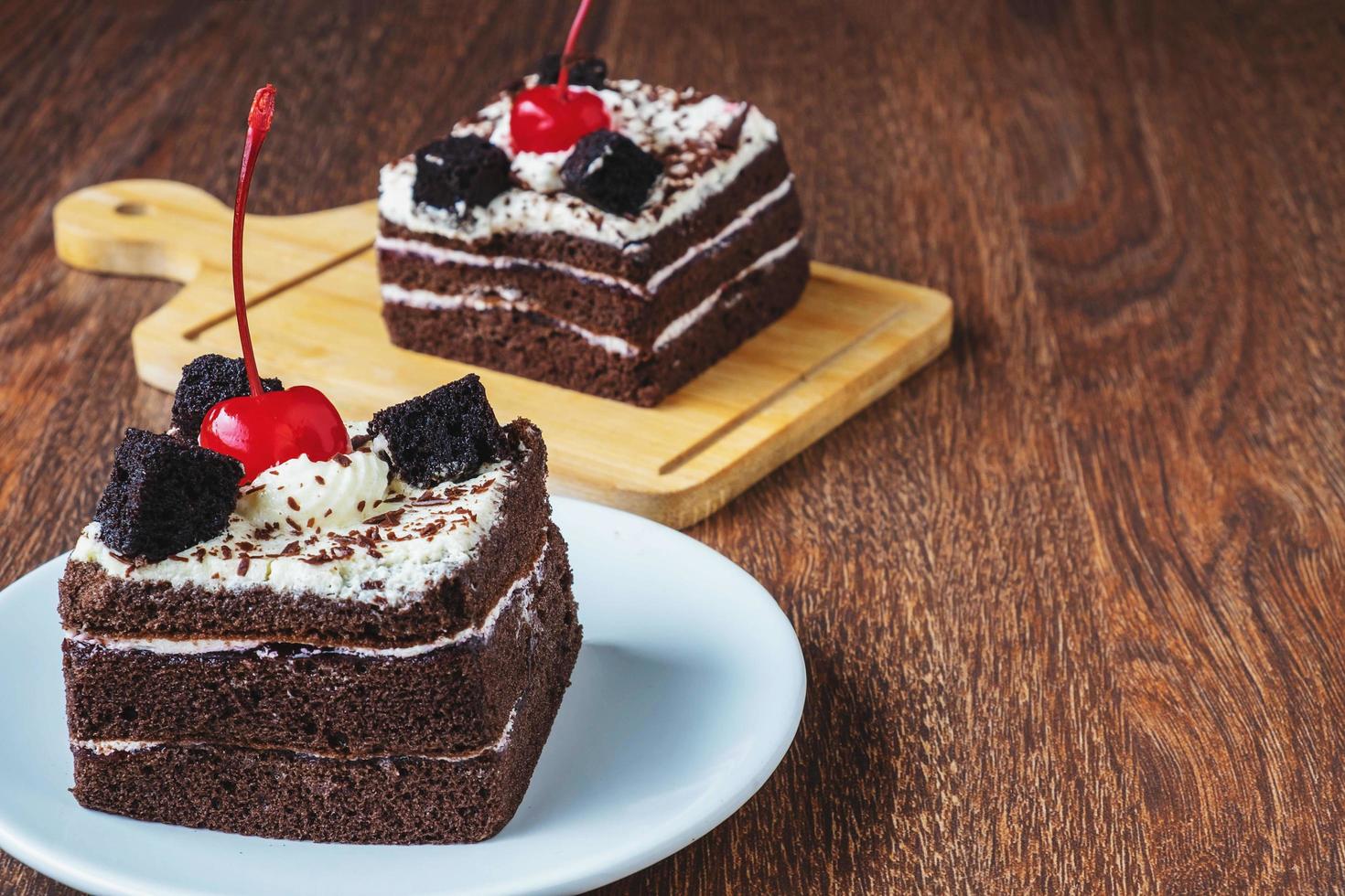 fette di torta al cioccolato foto