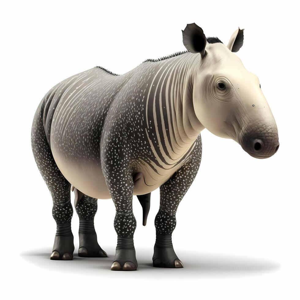 tapiro illustrazione attività su bianca sfondo ai generato foto