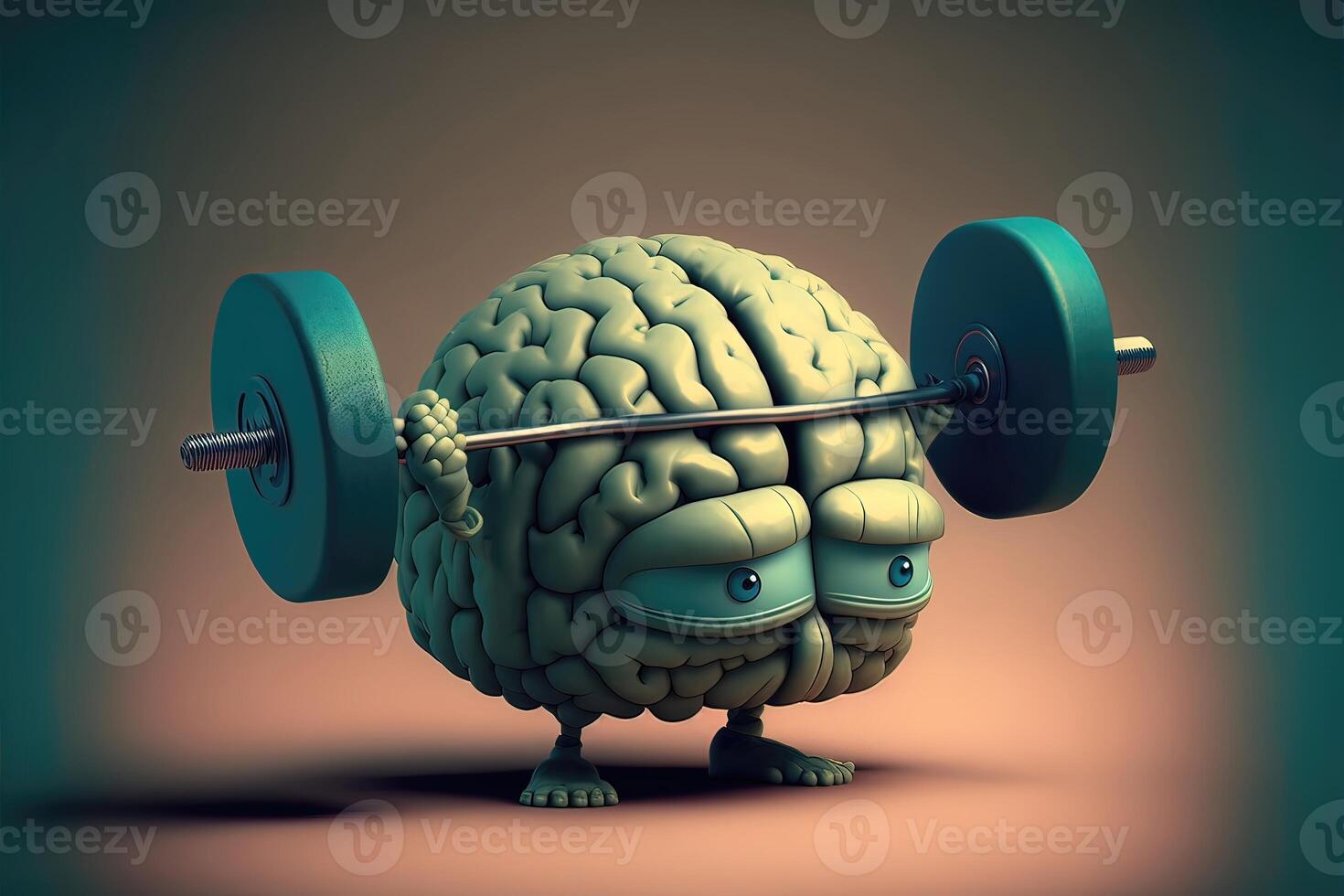 ai generato il concetto di accumulato fatica. cervello fatica, male alla testa, emicrania. il cervello è stressato astratto sfondo. foto