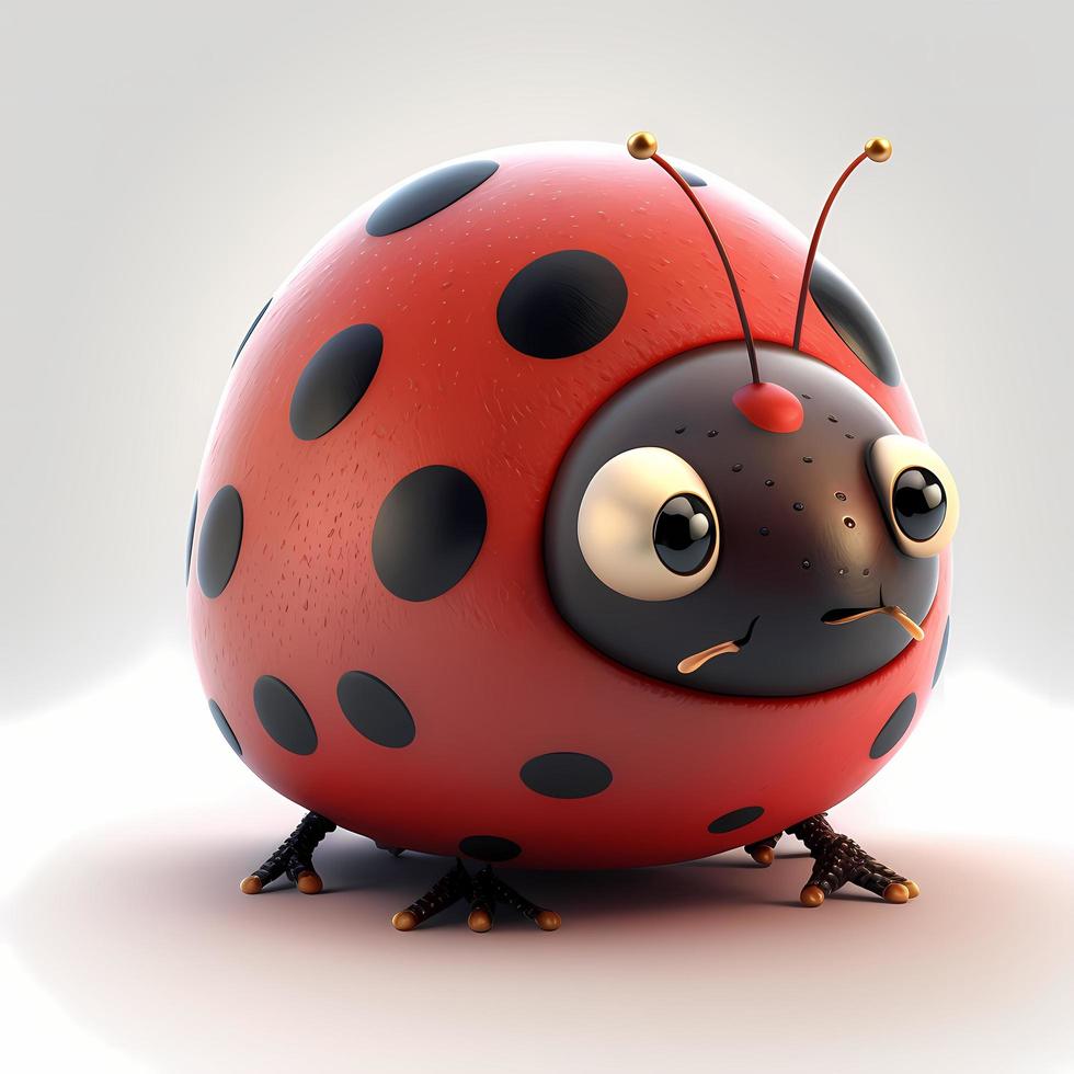 coccinella illustrazione ai generato foto