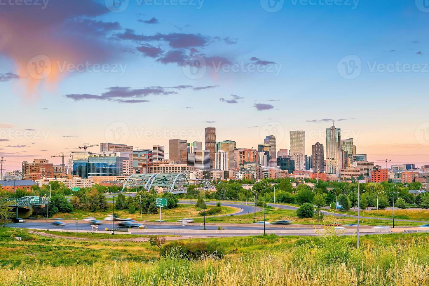 Denver centro città orizzonte, paesaggio urbano di Colorado nel Stati Uniti d'America foto
