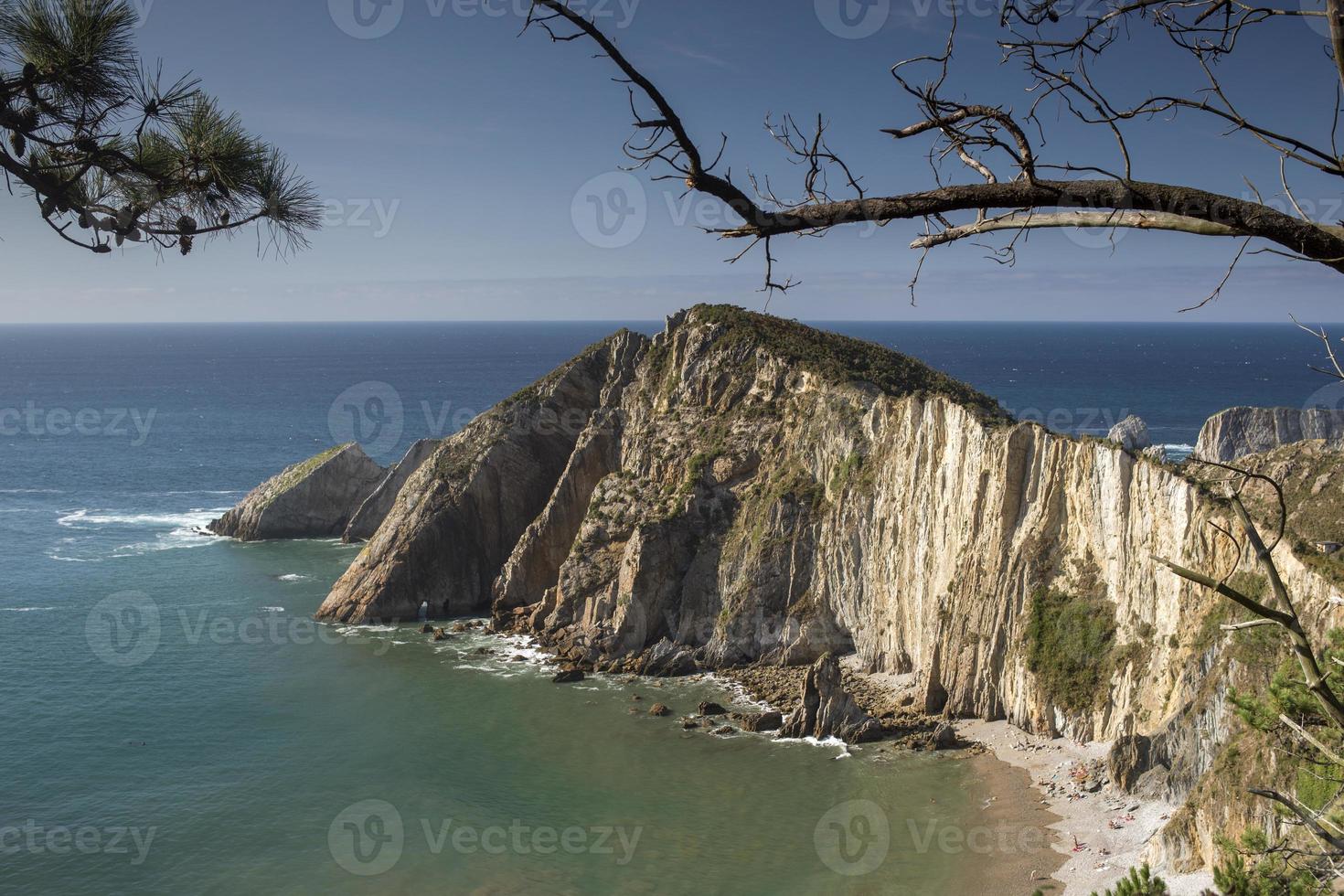 sbalorditivo spiaggia nel asturie, Spagna foto