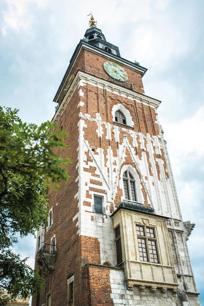 Cracovia, Polonia 2017 - attrazioni turistiche architettoniche nella storica piazza di Cracovia foto