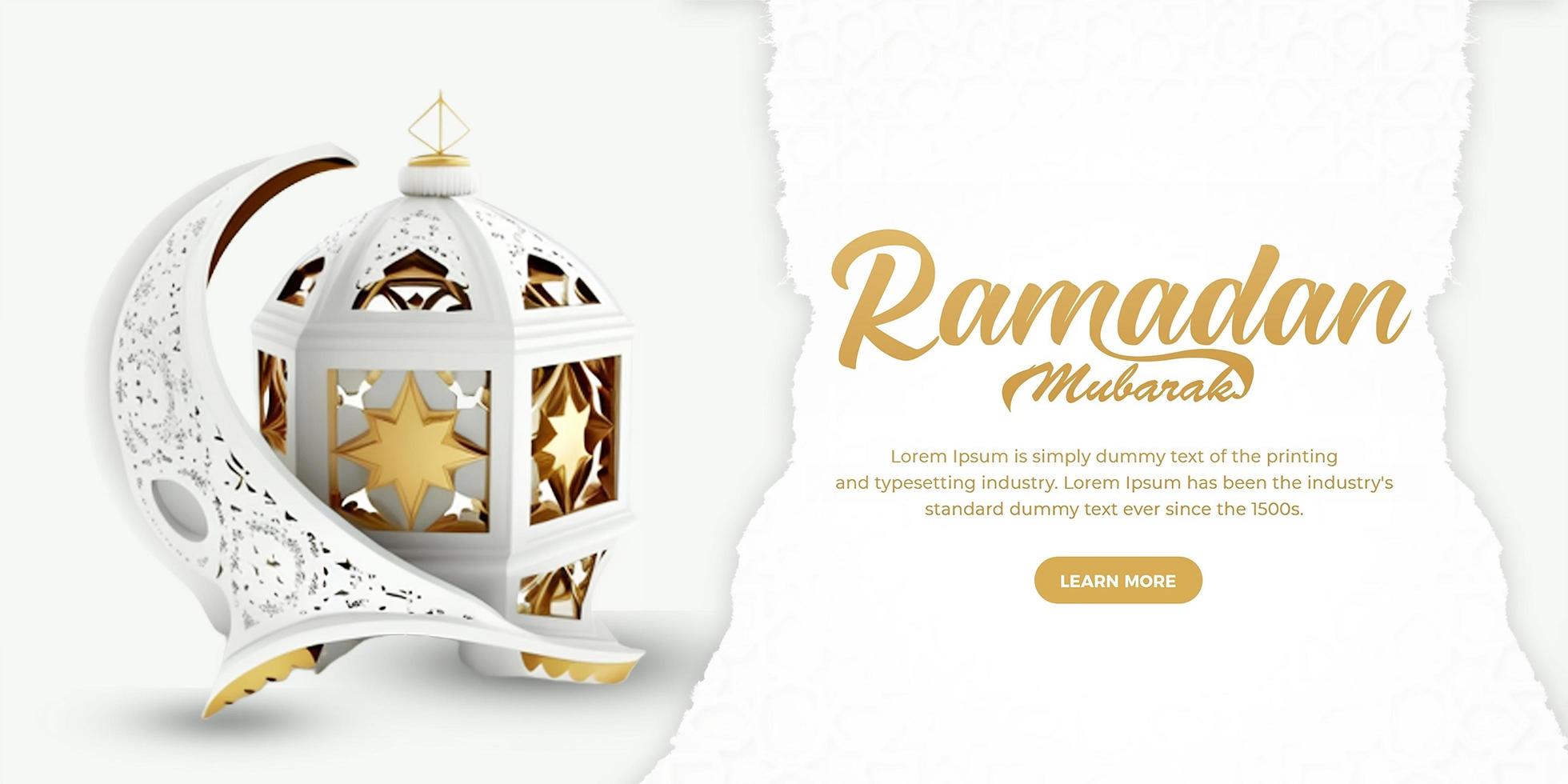Ramadan kareem Arabo islamico elegante lusso ornamentale sfondo con islamico modello. foto