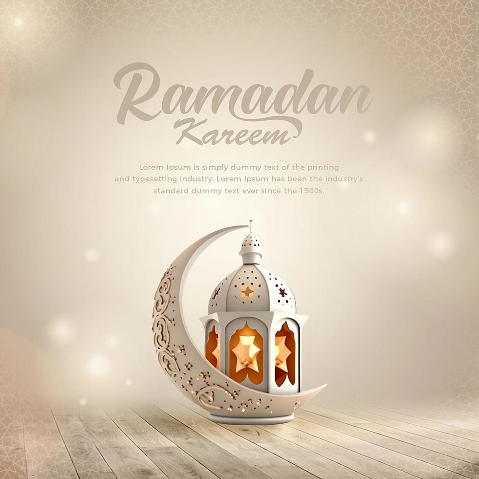 Ramadan kareem Arabo islamico elegante lusso ornamentale sfondo con islamico modello. foto