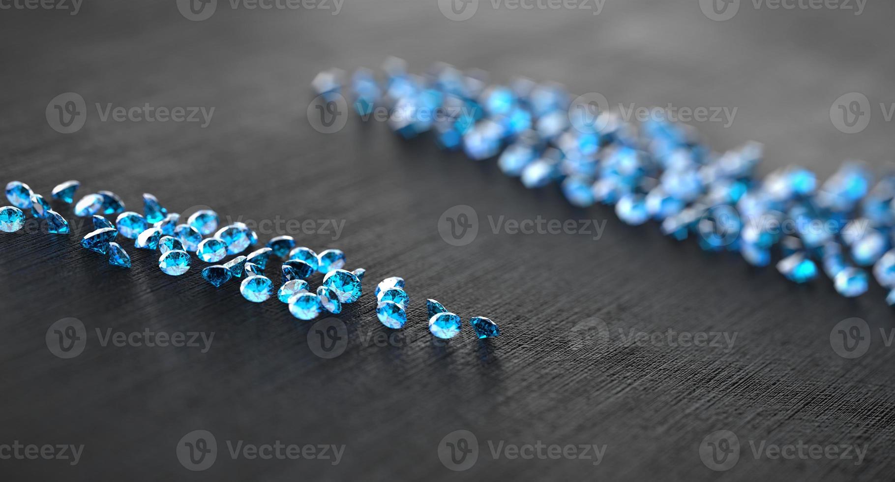 zaffiro blu diamante con gruppo di diamanti foto