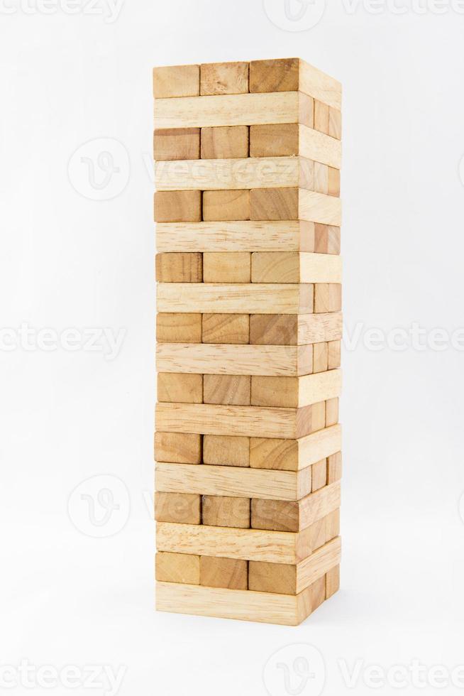 blocchi di legna isolato su bianca sfondo foto