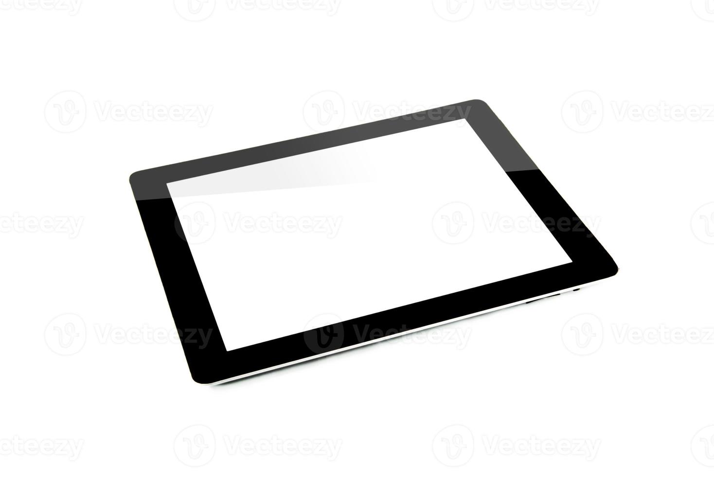 computer tablet su sfondo bianco foto