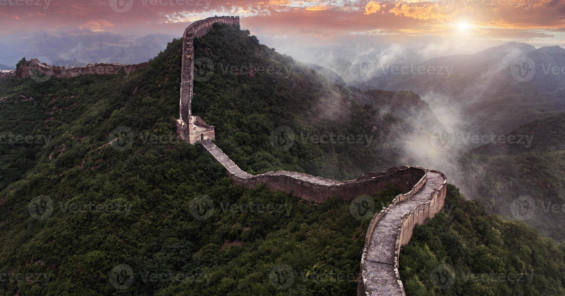 il grande parete di cina-7 Meraviglia di il mondo. foto