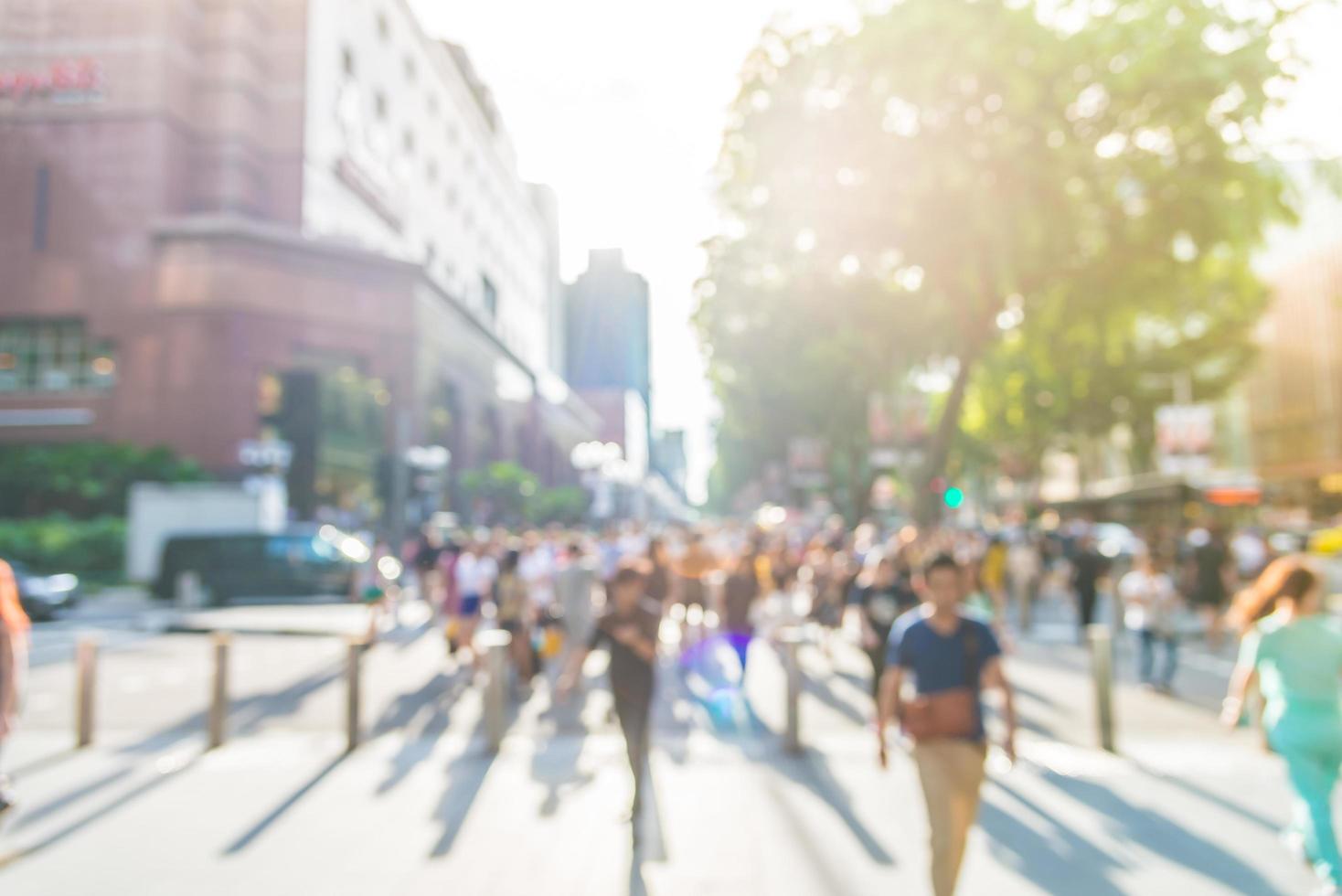 sfocatura persone a orchard road a singapore foto