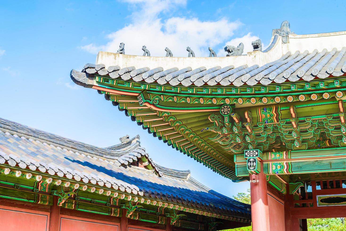 edifici nel palazzo changdeokgung nella città di seoul, corea del sud foto