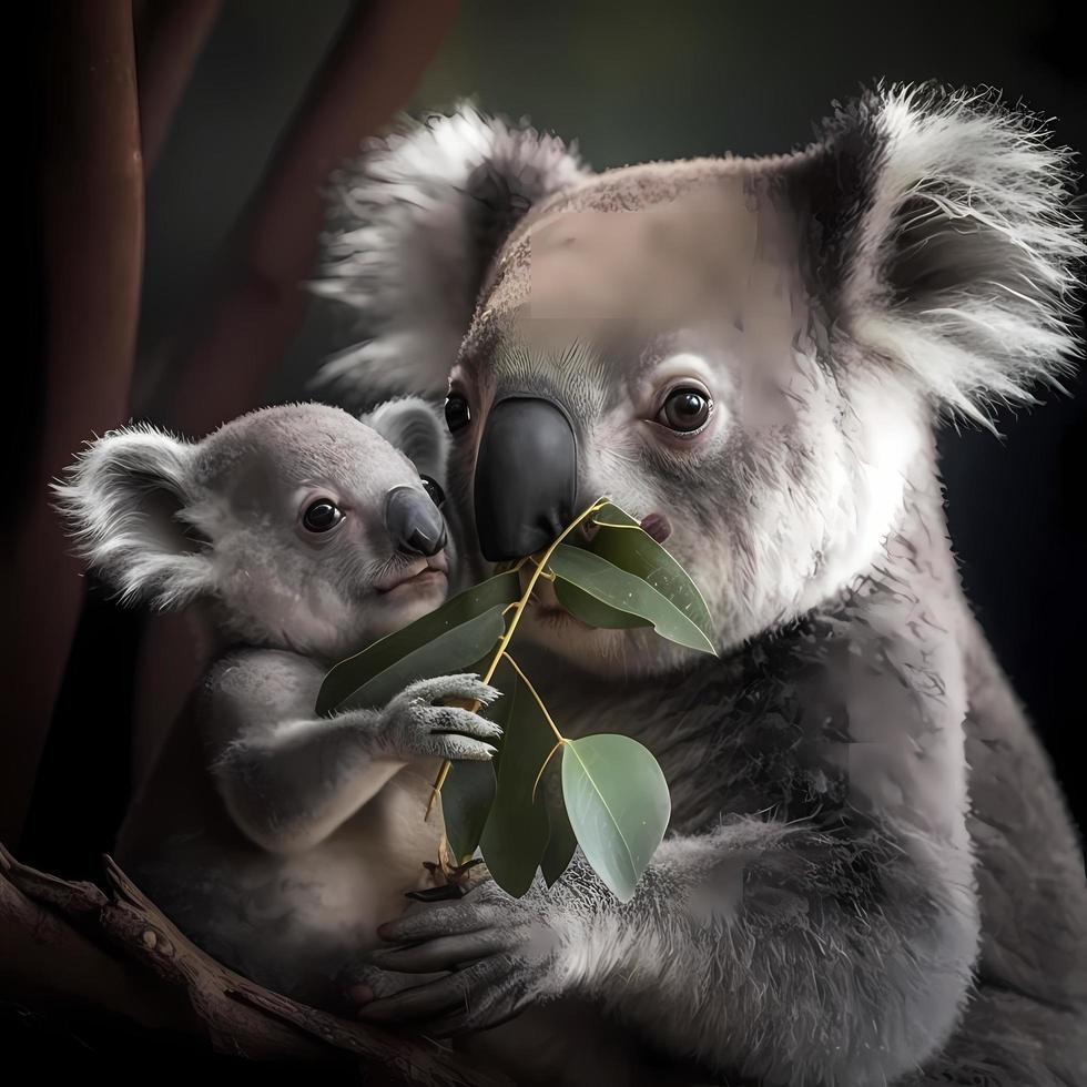 koala illustrazione ai generato foto