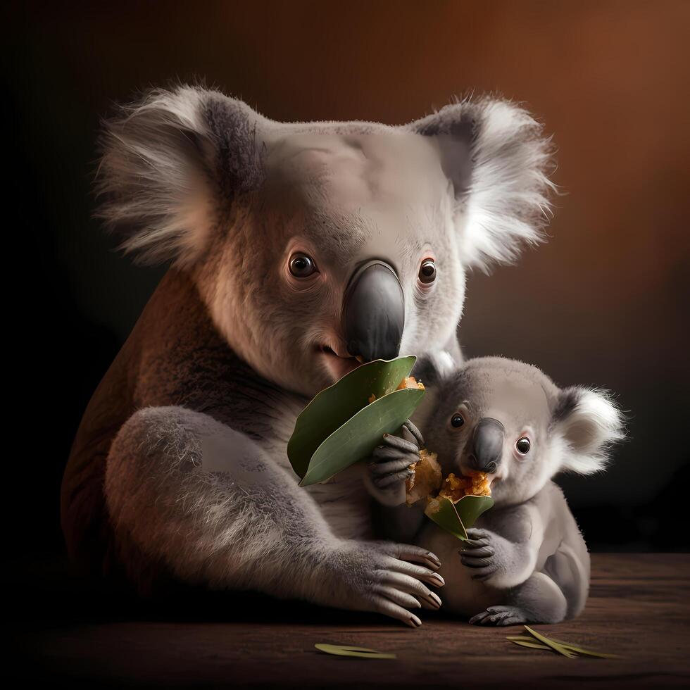 koala illustrazione ai generato foto