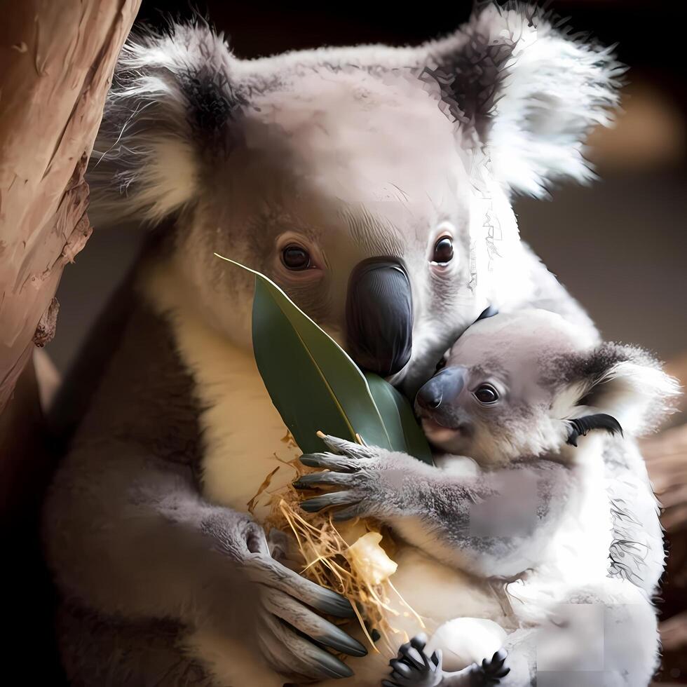 koala illustrazione ai generato foto