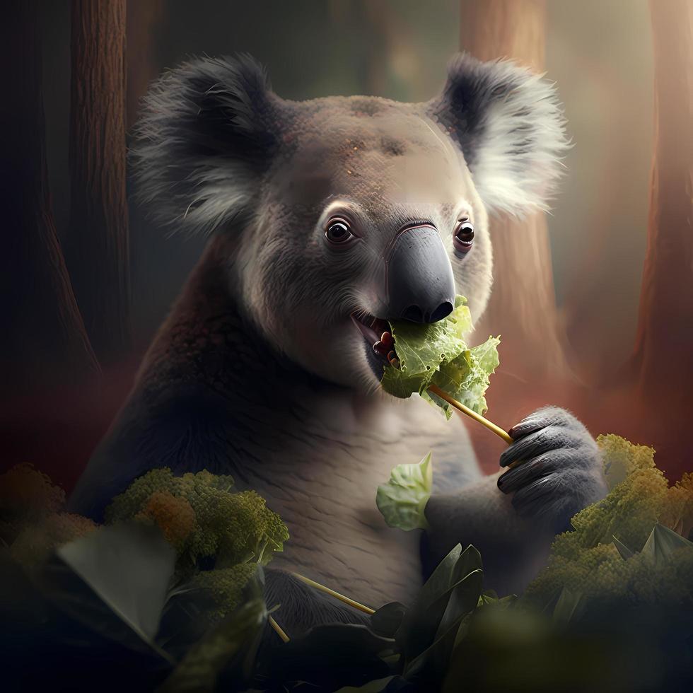 koala illustrazione ai generato foto