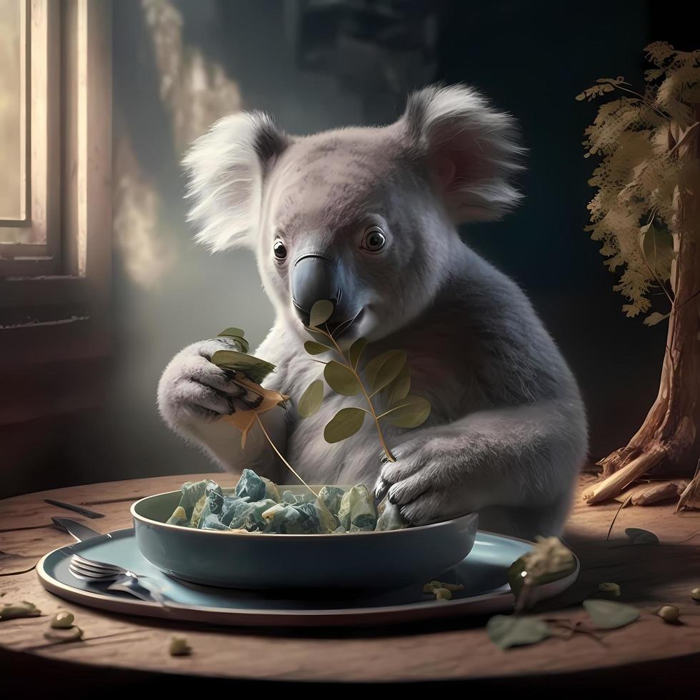 koala illustrazione ai generato foto