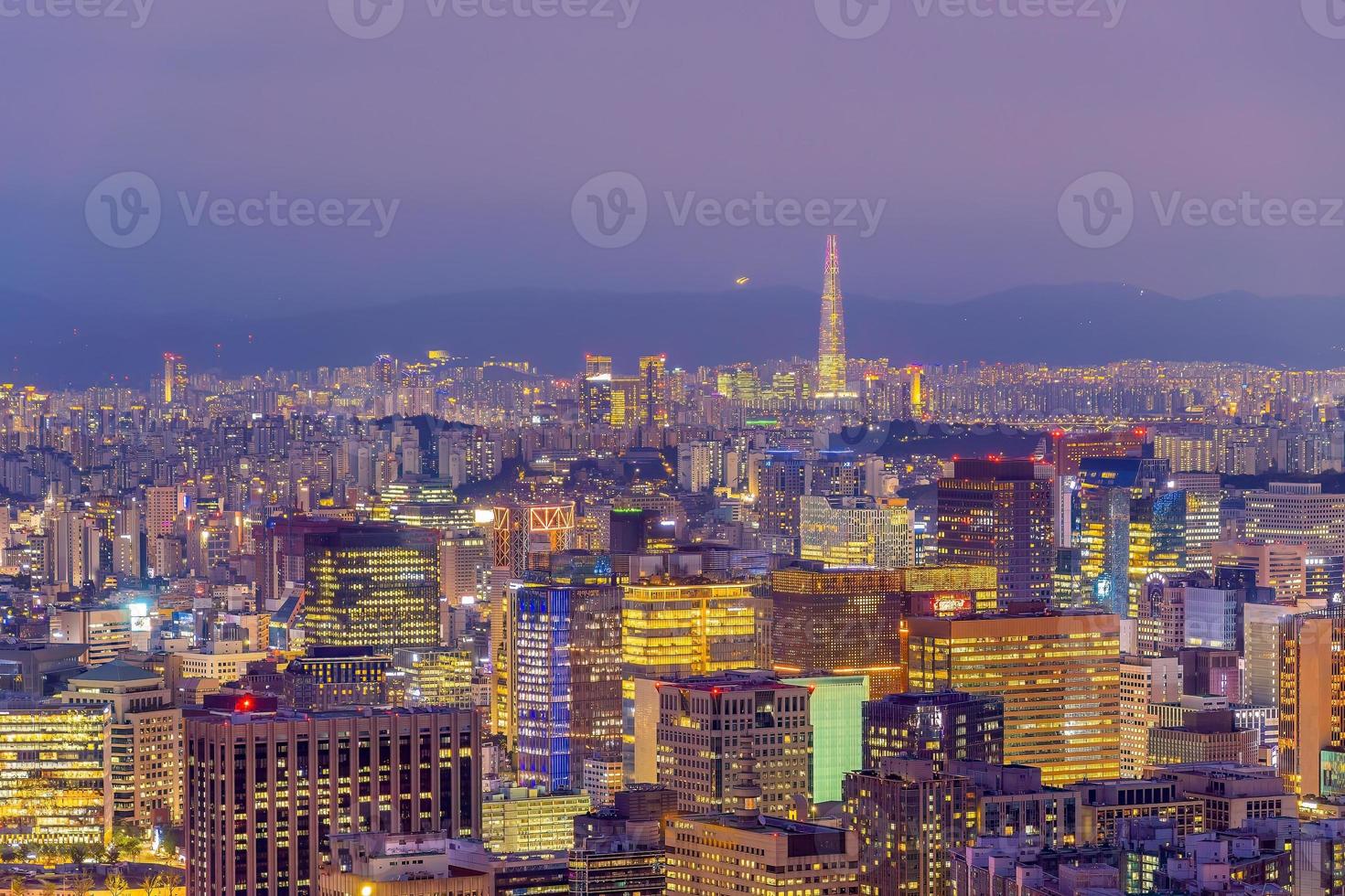 centro Seoul città orizzonte, paesaggio urbano di Sud Corea foto