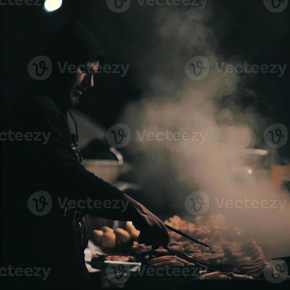 strada cibo è un' colorato e dinamico culinario scena trovato nel città tutti al di sopra di il mondo. esso rappresenta un' delizioso e conveniente modo per Esperienza Locale cucina foto