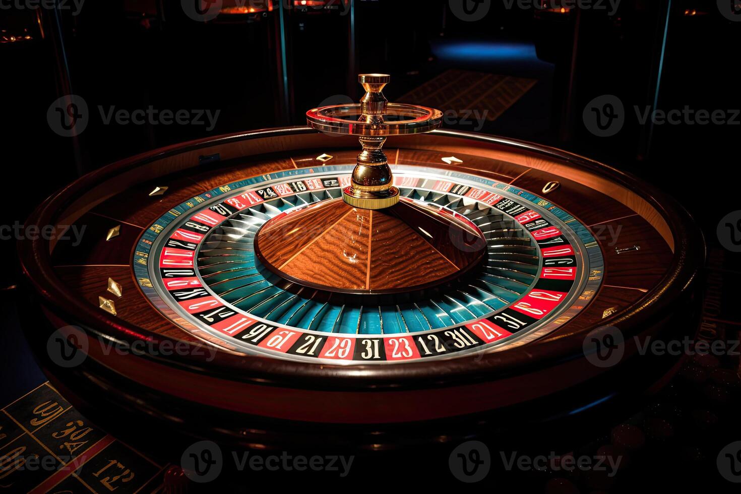 casinò roulette vicino su. roulette ruota. gioco d'azzardo dipendenza. creato con generativo ai foto