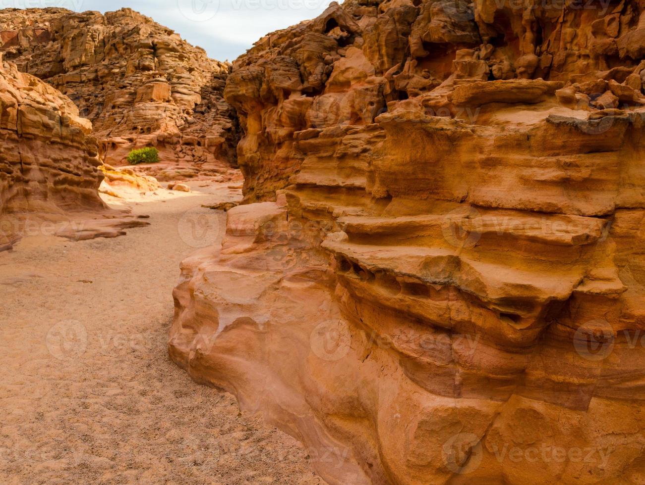 primo piano delle rocce di un canyon foto