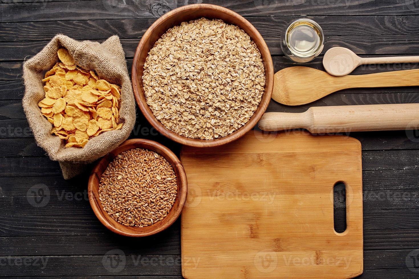 di legno cucina elementi cereali prodotti Visualizza a partire dal sopra foto