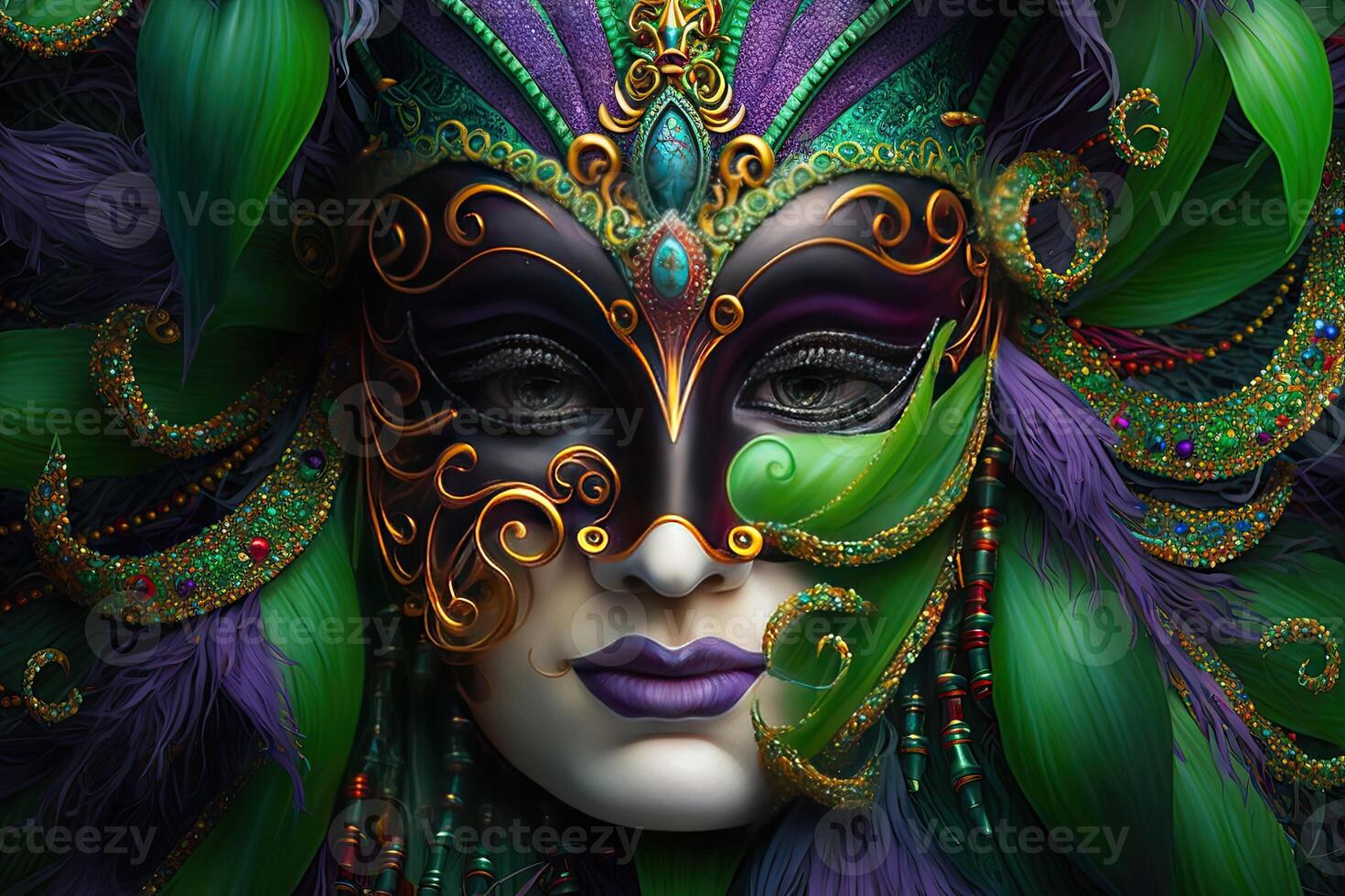 mardi gras maschera costume tradizionale carnevale design sfondo viso, generativo ai foto