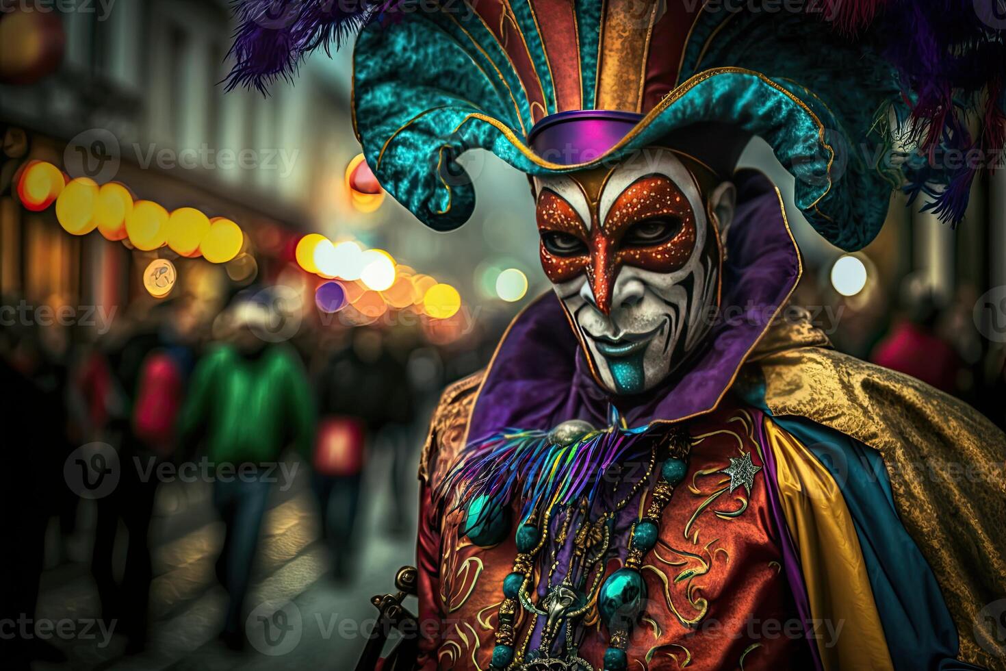 mardi gras maschera costume tradizionale carnevale design sfondo viso, generativo ai foto