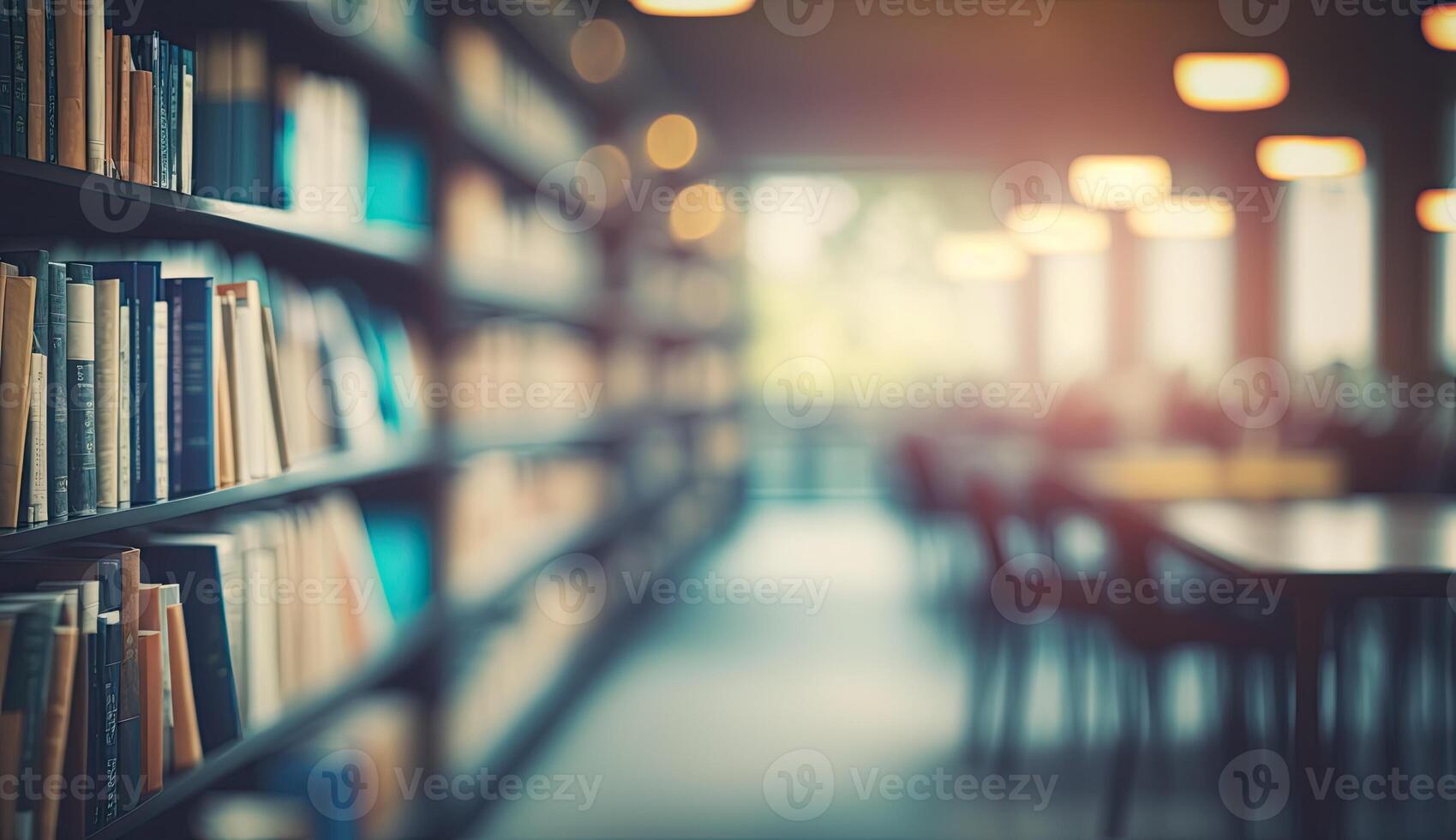 sfocato aula con libreria basato su defocussed effetto. astratto sfocato vuoto Università biblioteca interno spazio. uso per sfondo o fondale nel libreria attività commerciale o formazione scolastica concetti foto