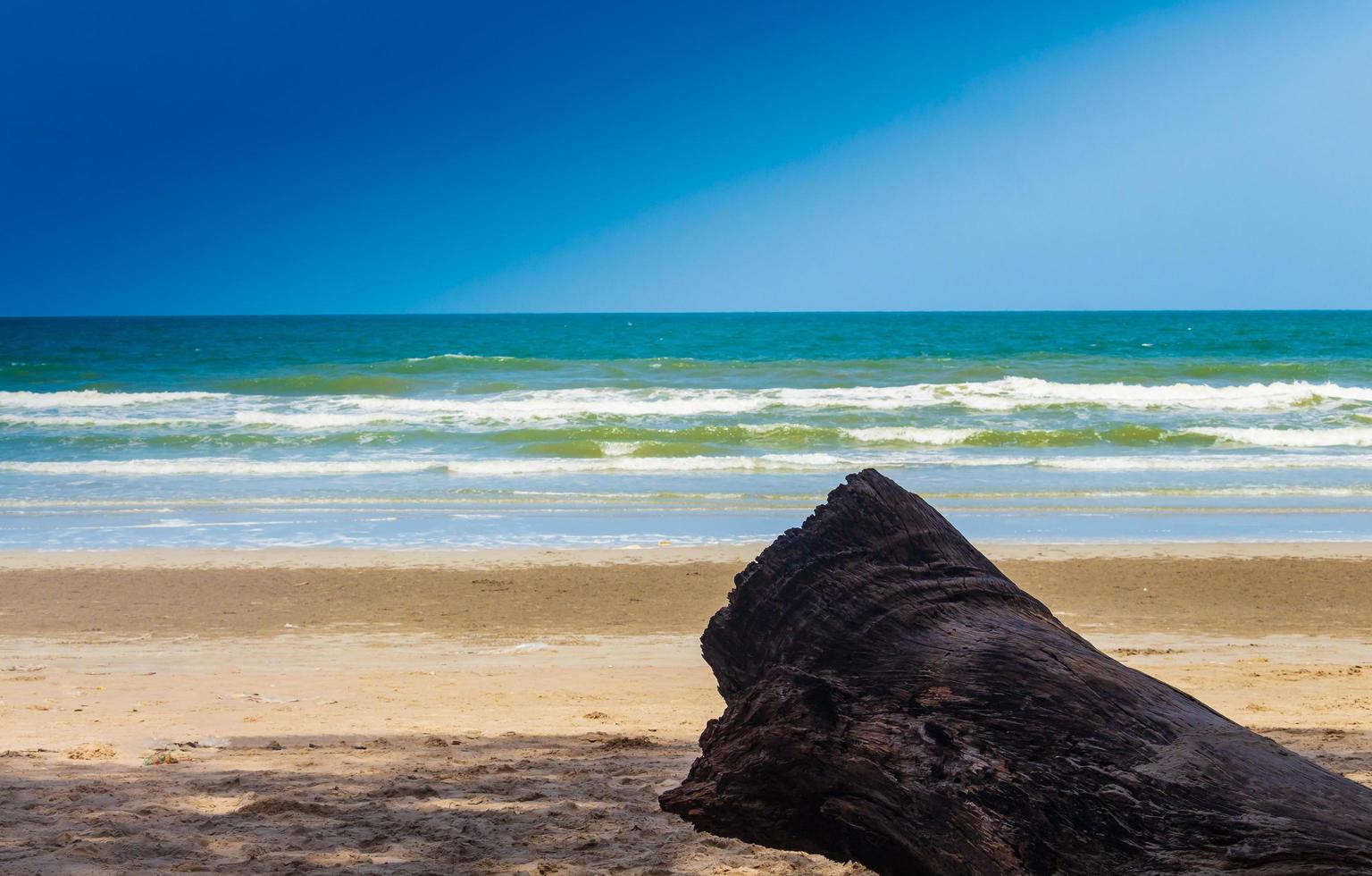 paesaggio di spiaggia estiva e cielo blu foto