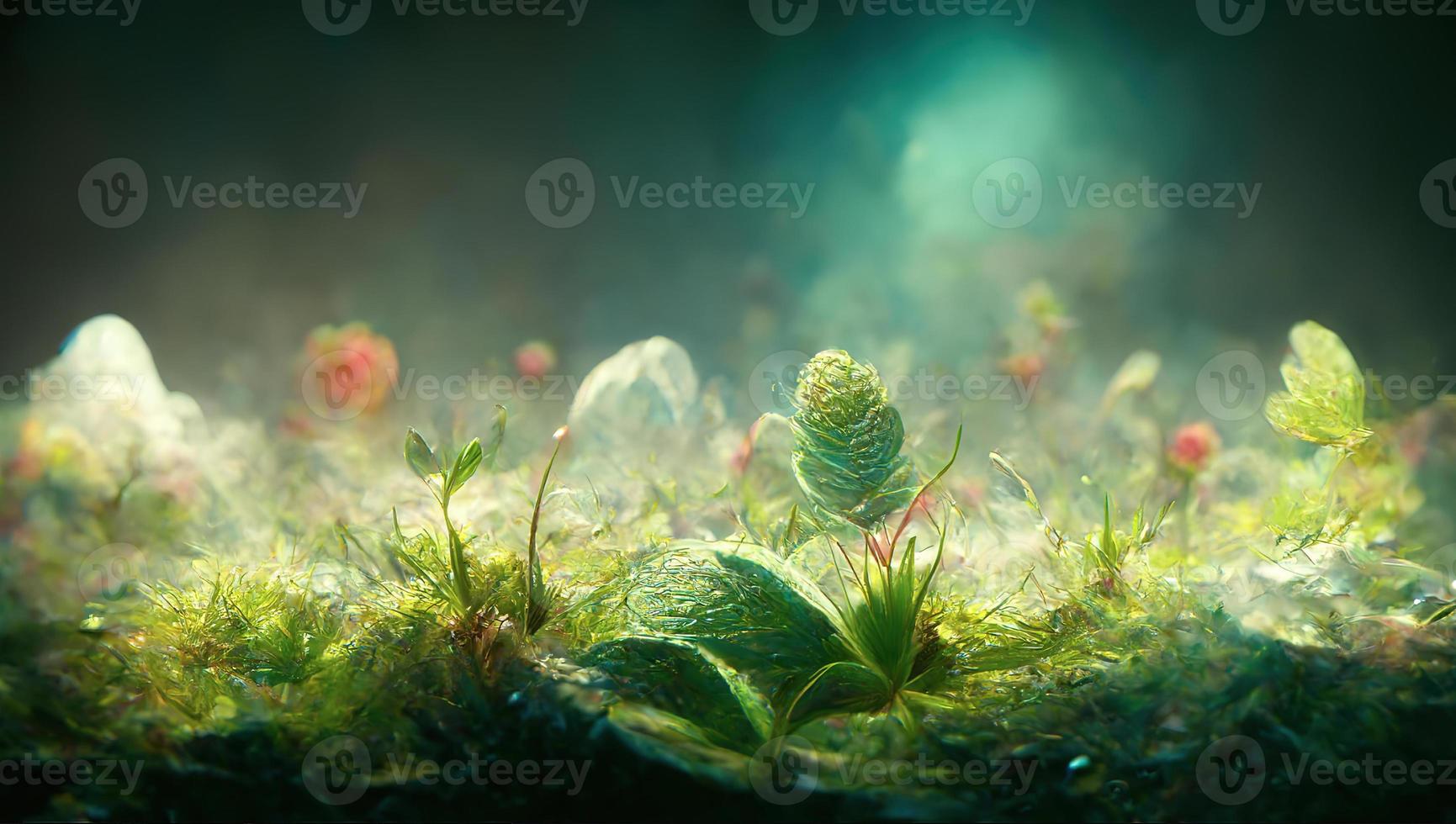 foresta fiori. sfondo. ai rendere. foto