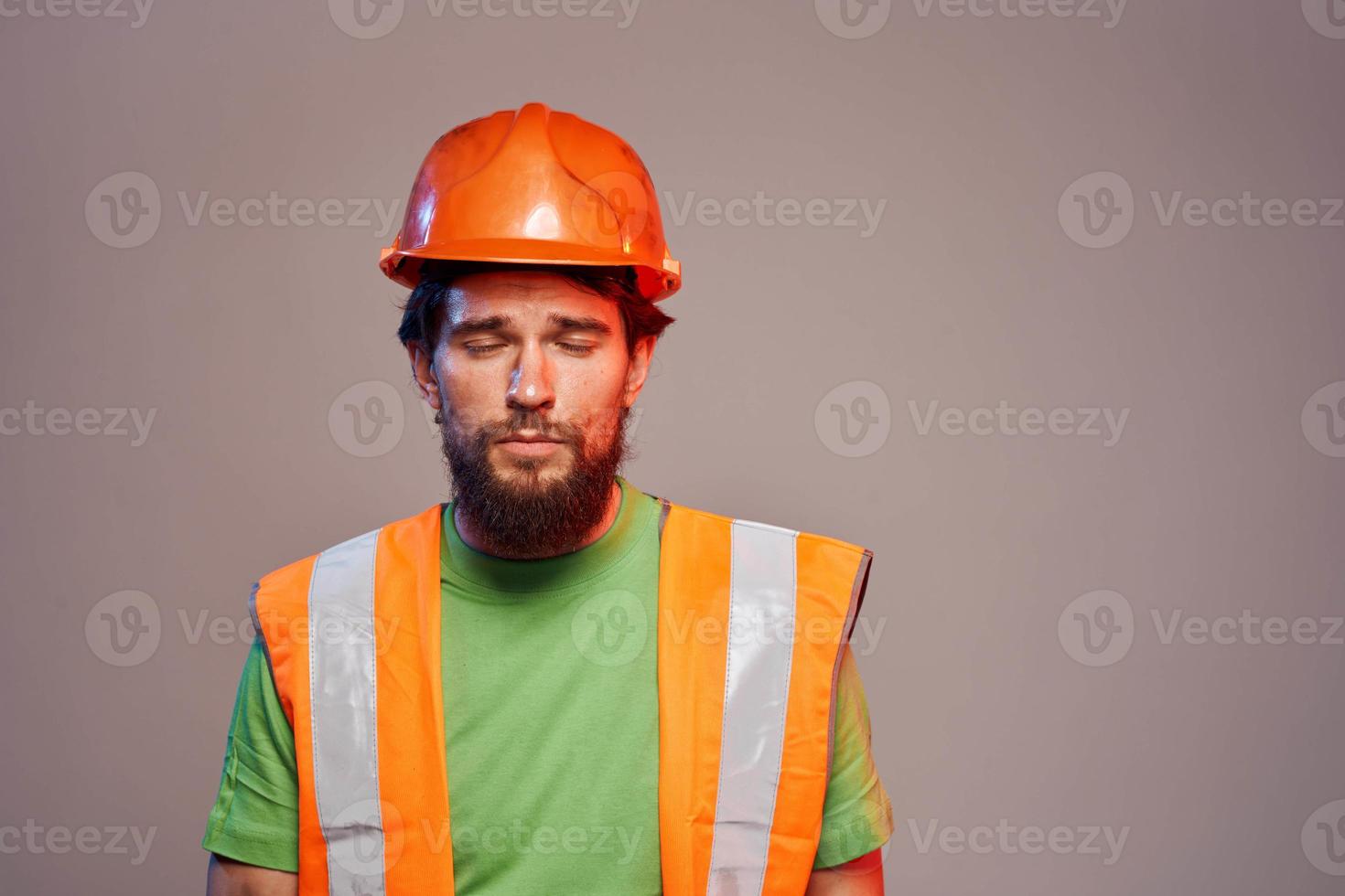 lavoratori uomo costruzione professionale uniforme sicurezza stile di vita foto