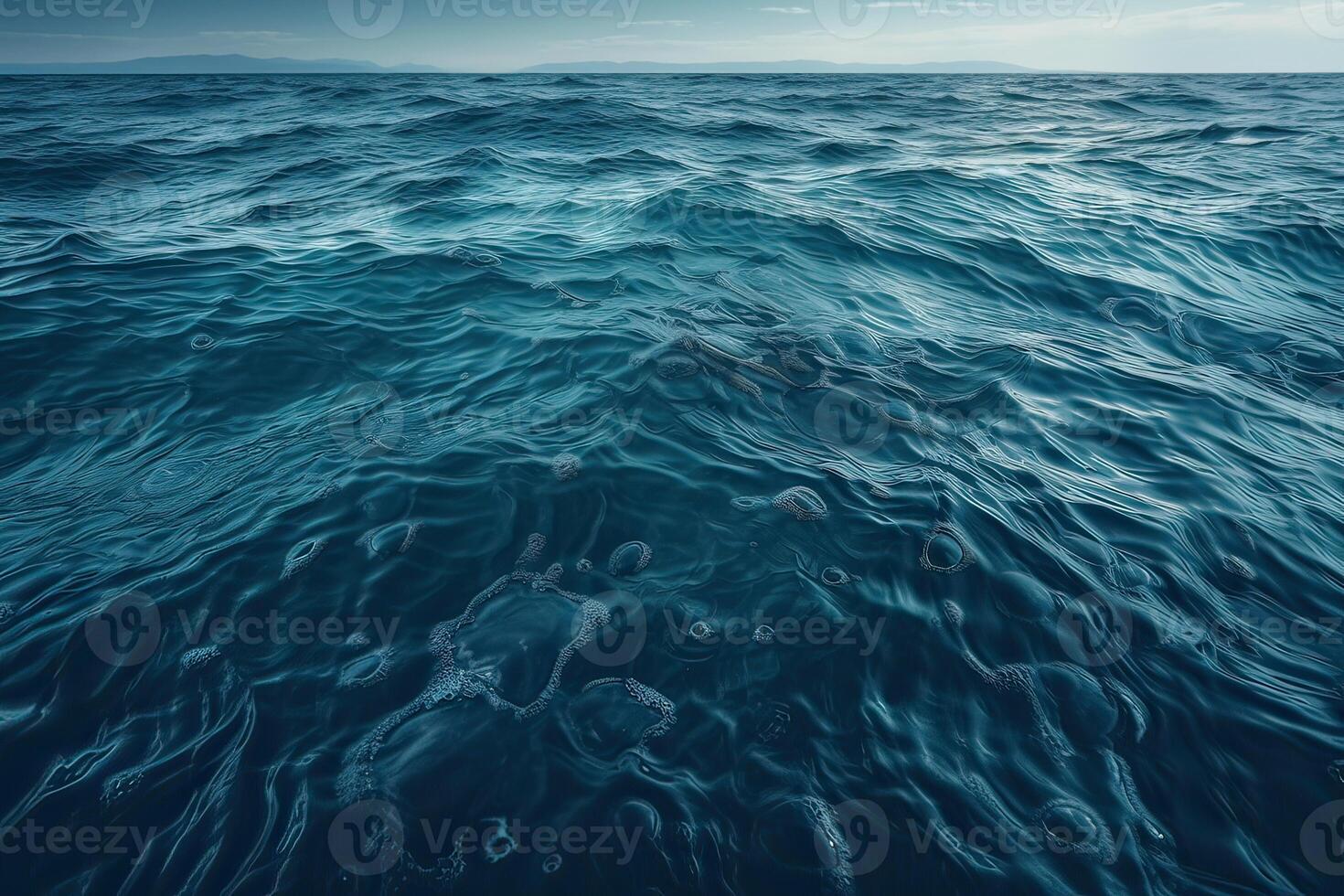 buio acqua e lunatico cieli. generativo ai. foto