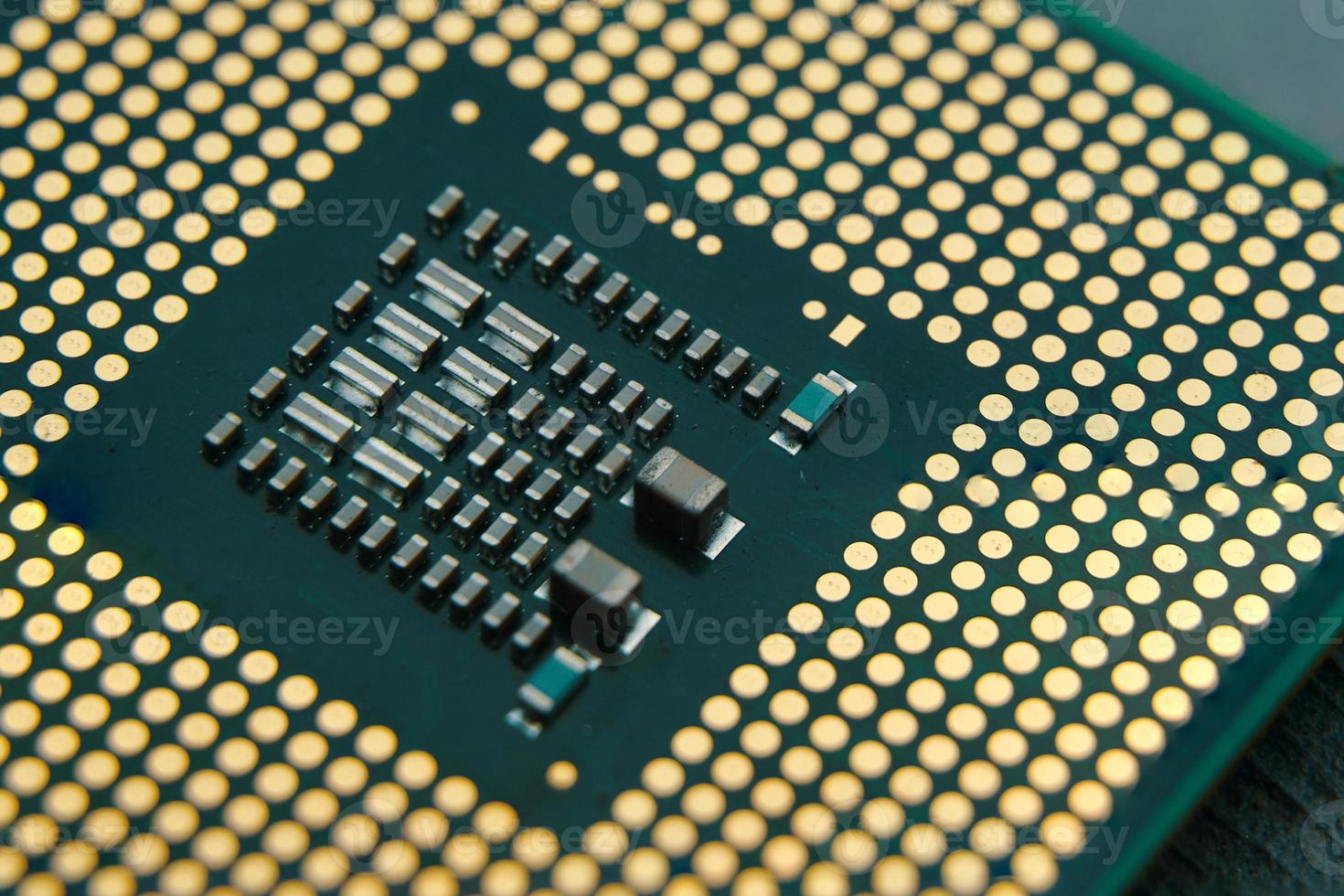 cpu, processore del computer con chip, primo piano foto